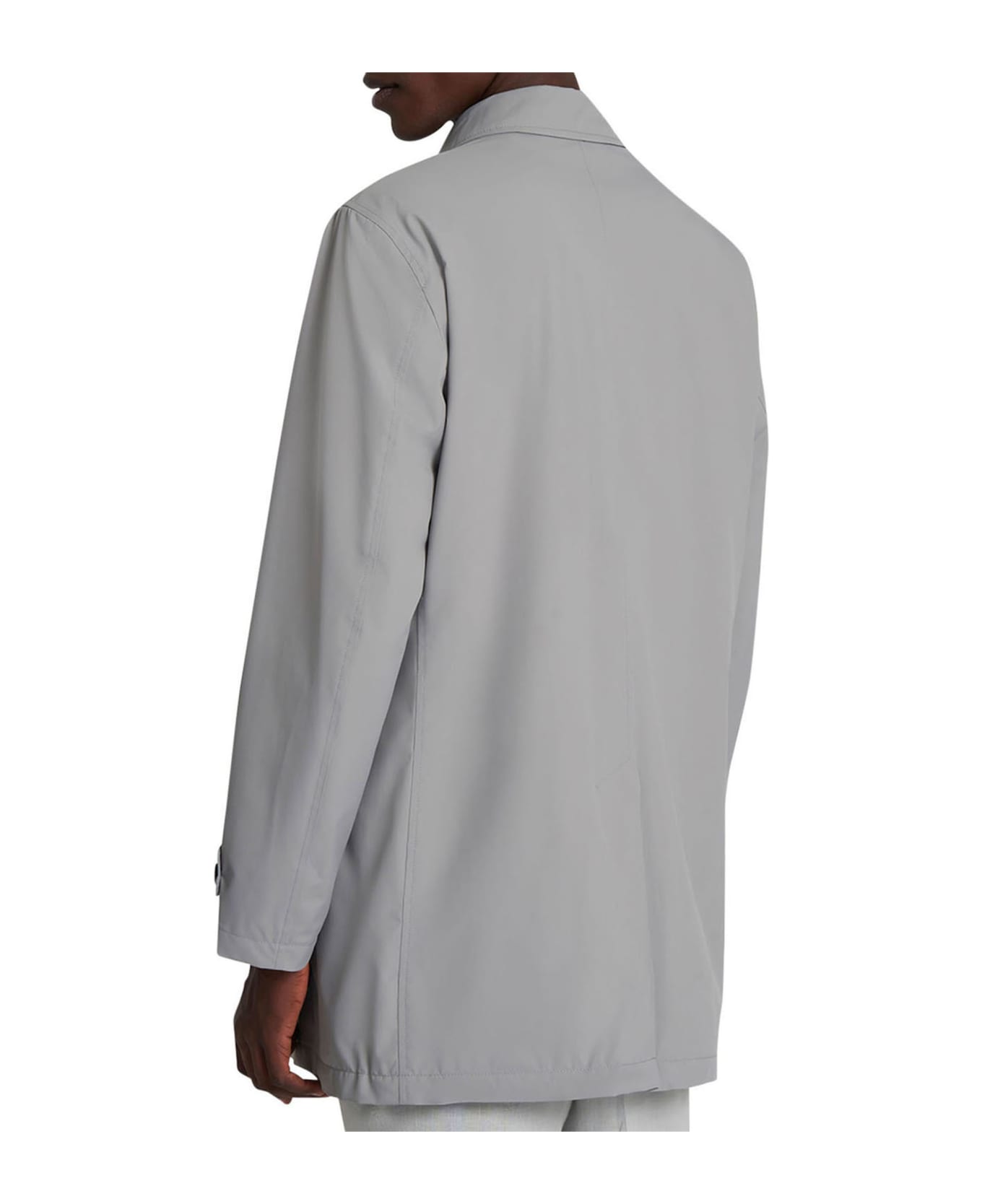 Kiton Coat Polyester - GREY