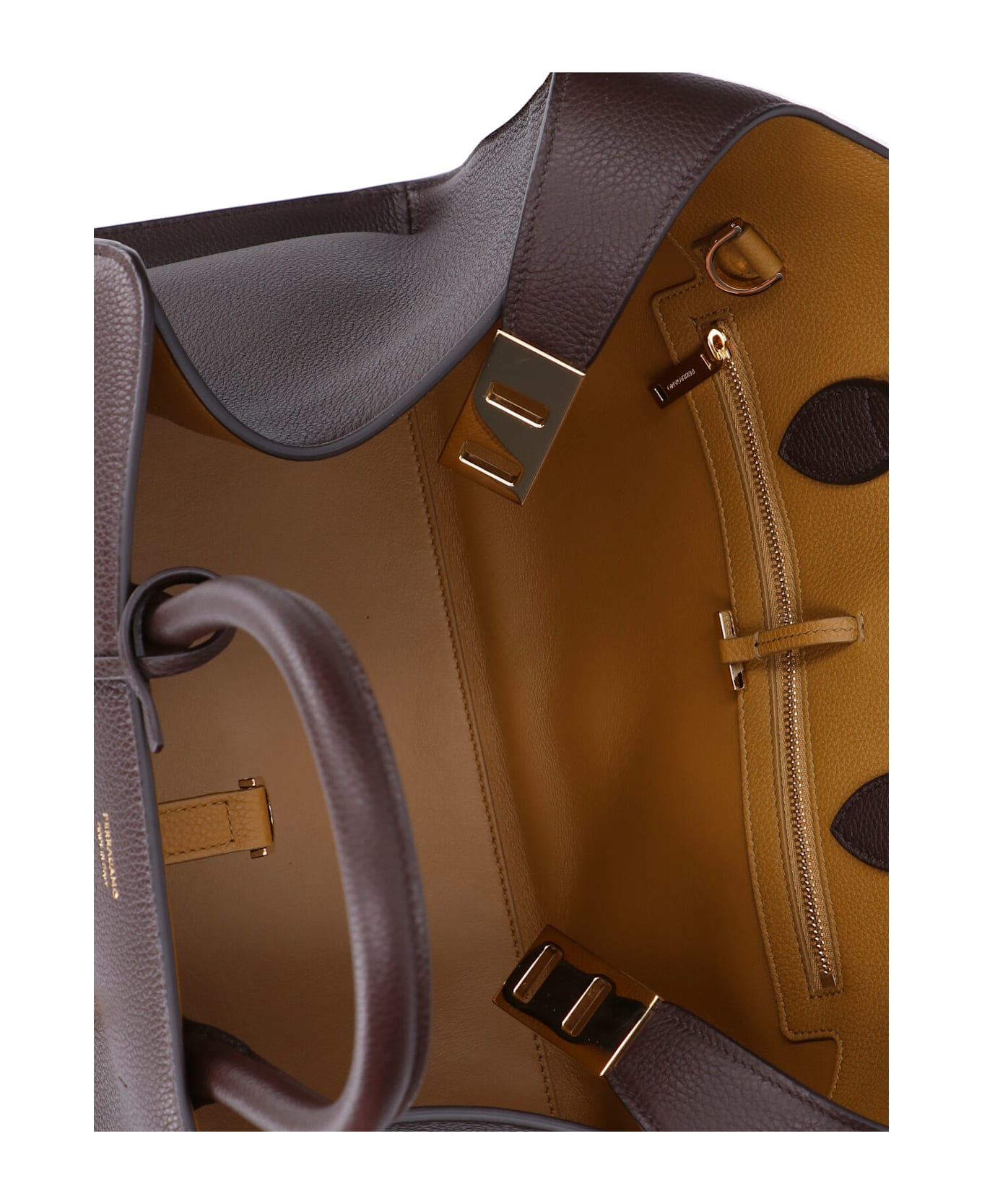 Ferragamo Medium Handbag "hug" - Brown