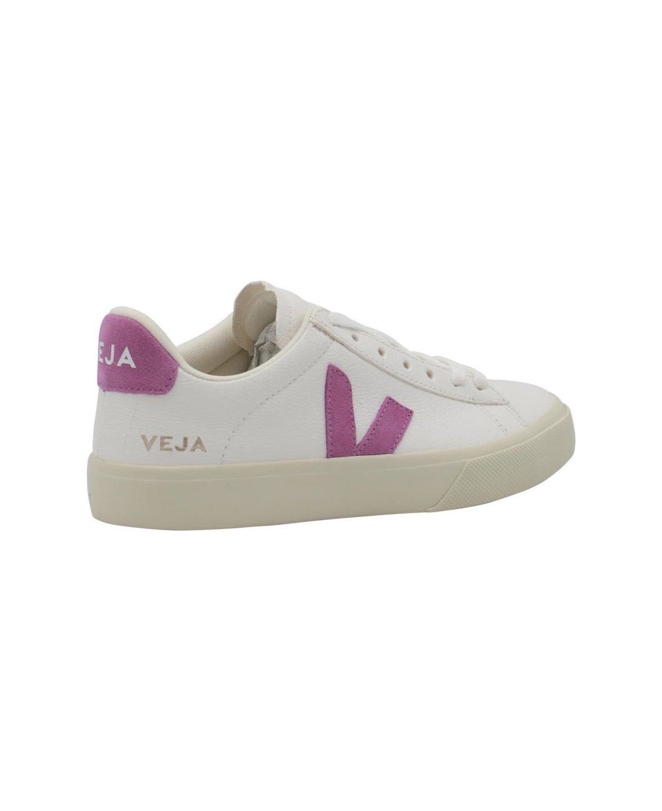 Veja Campo Logo Patch Sneakers - White/Mulberry スニーカー