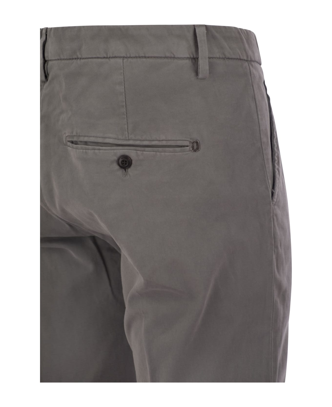 Dondup Gaubert - Slim-fit Gabardine Trousers - Grey