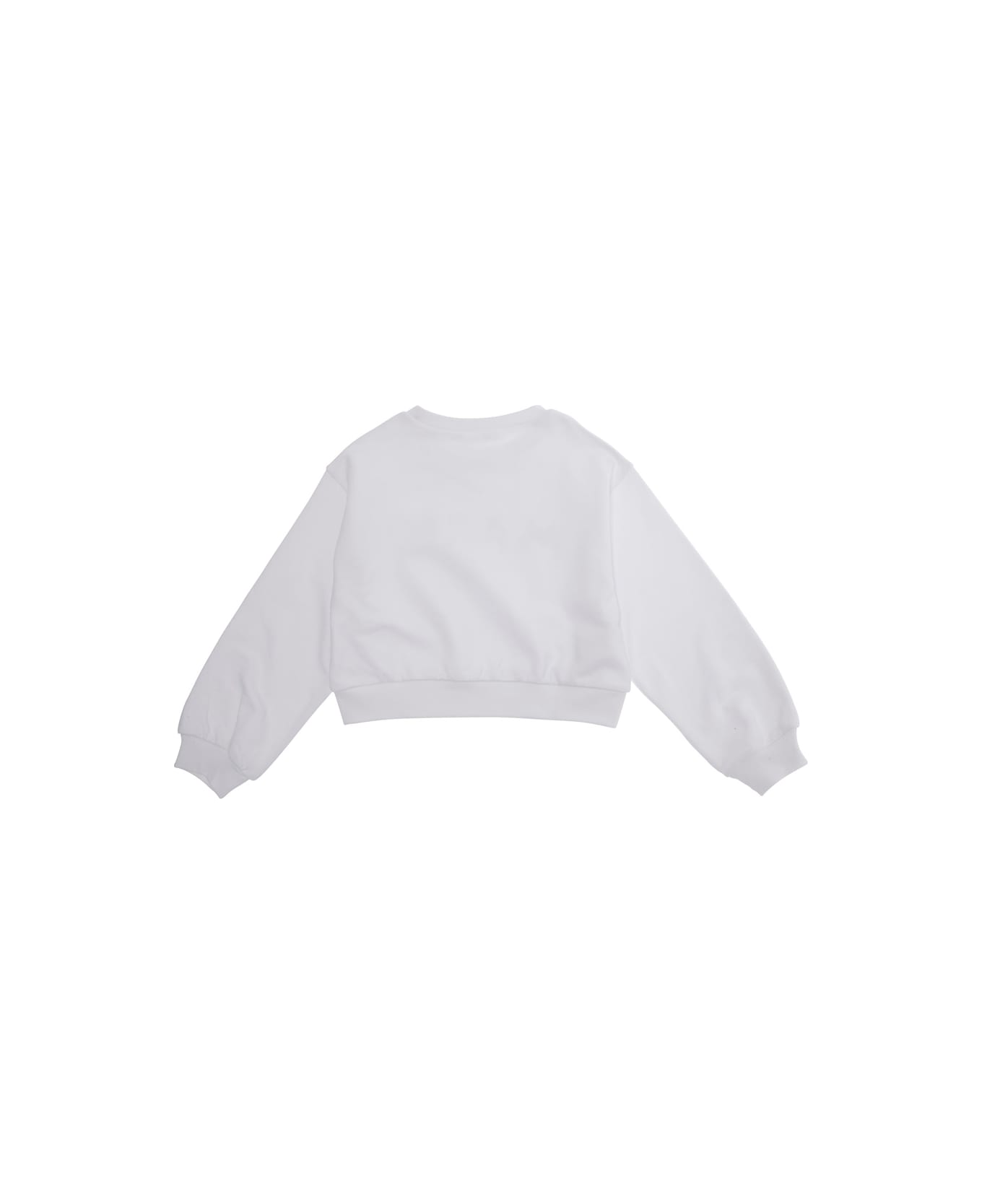 Marni White Sweatshirt With Logo Printed On The Front In Cotton Girl - White