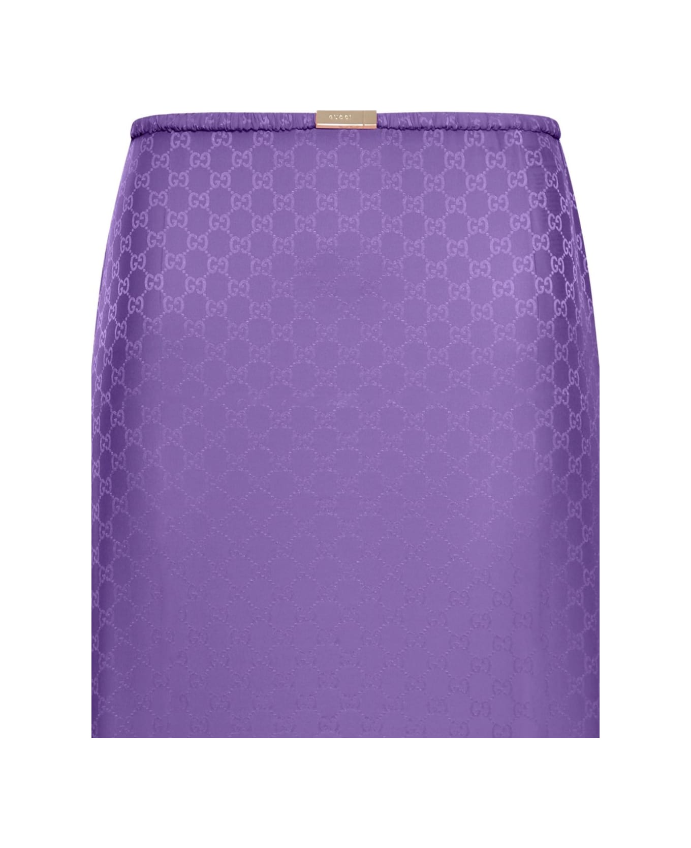 Gucci Gg Silk Skirt - Purple