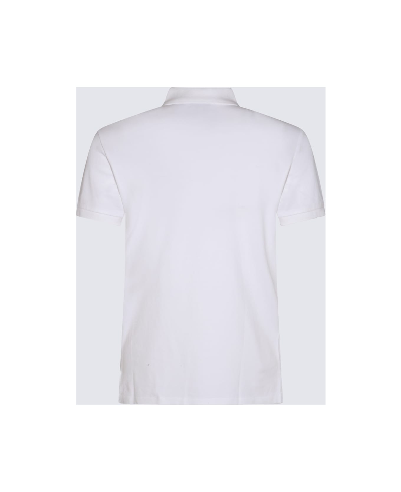 Polo Ralph Lauren White And Blue Cotton Polo Shirt - White