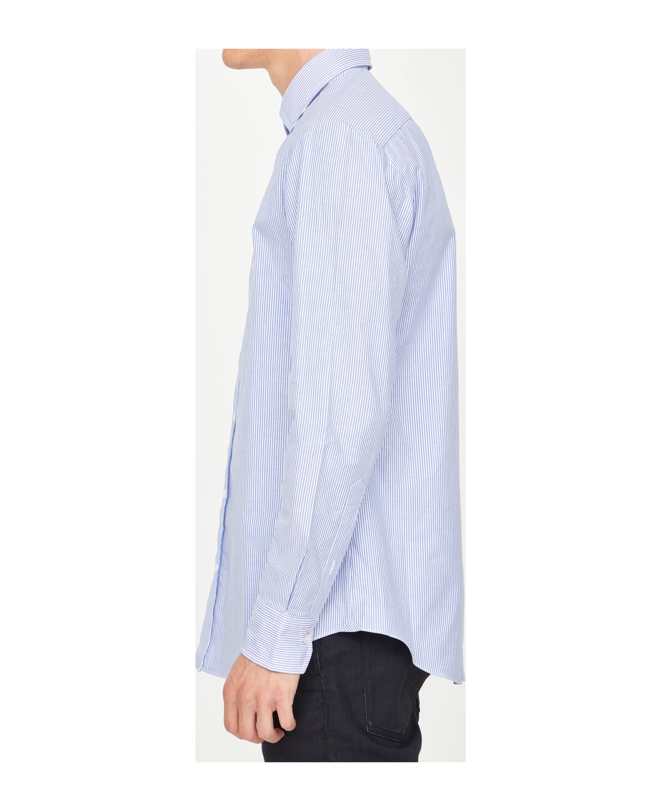 Salvatore Piccolo Striped Cotton Shirt - WHITE