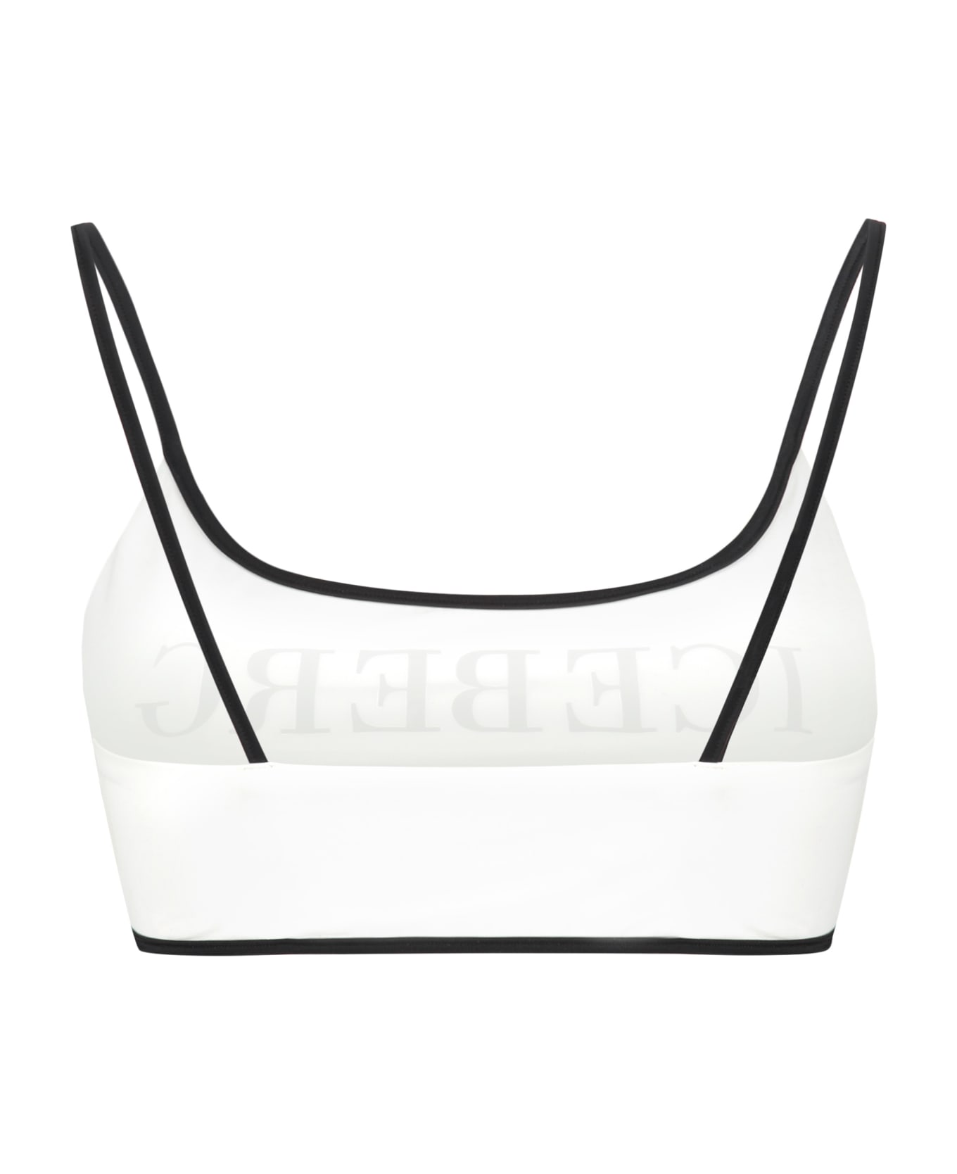 Iceberg Printed Bikini Top - White