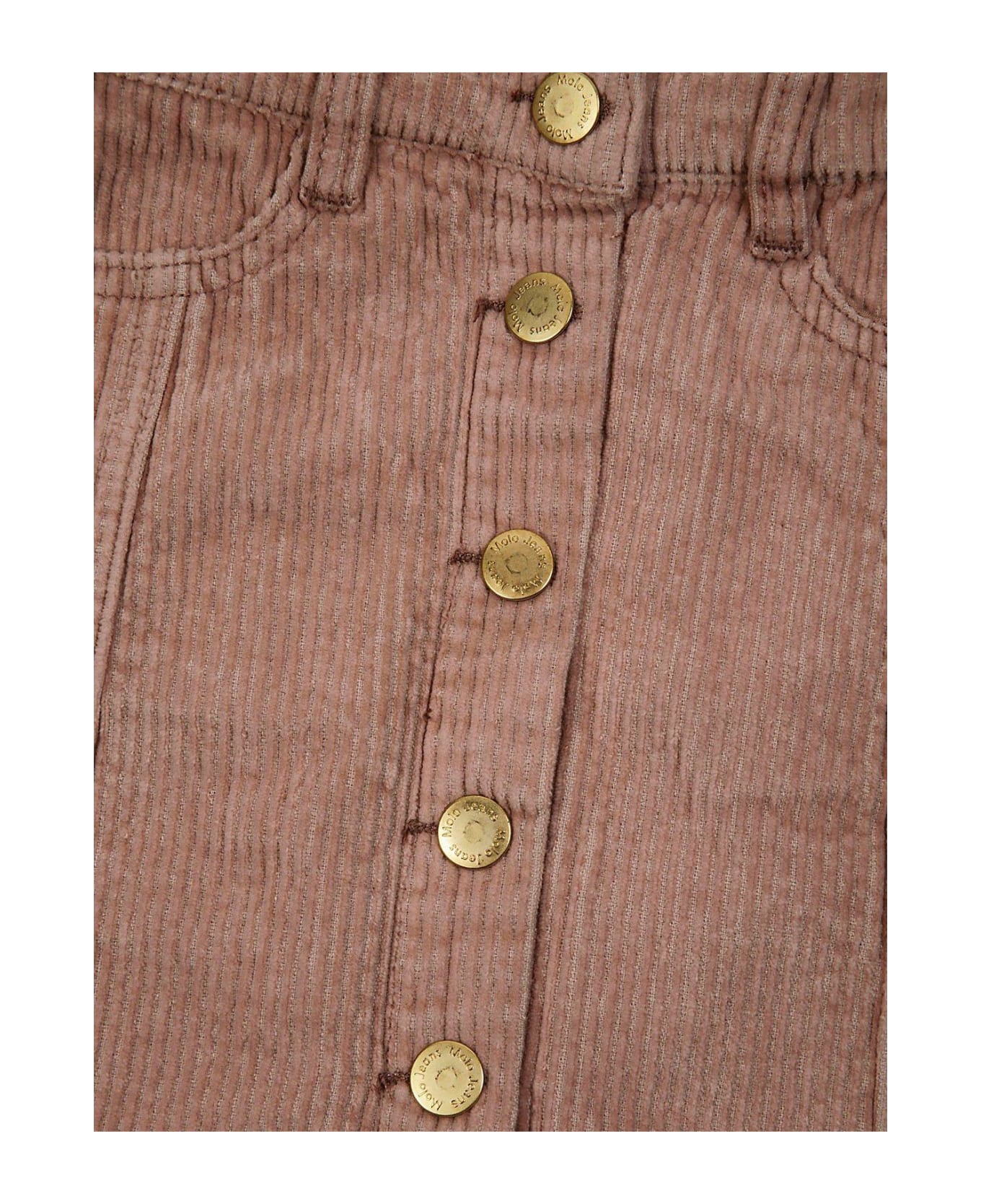 Molo Bera Ribbed-detail Corduroy Skirt - Rosa 