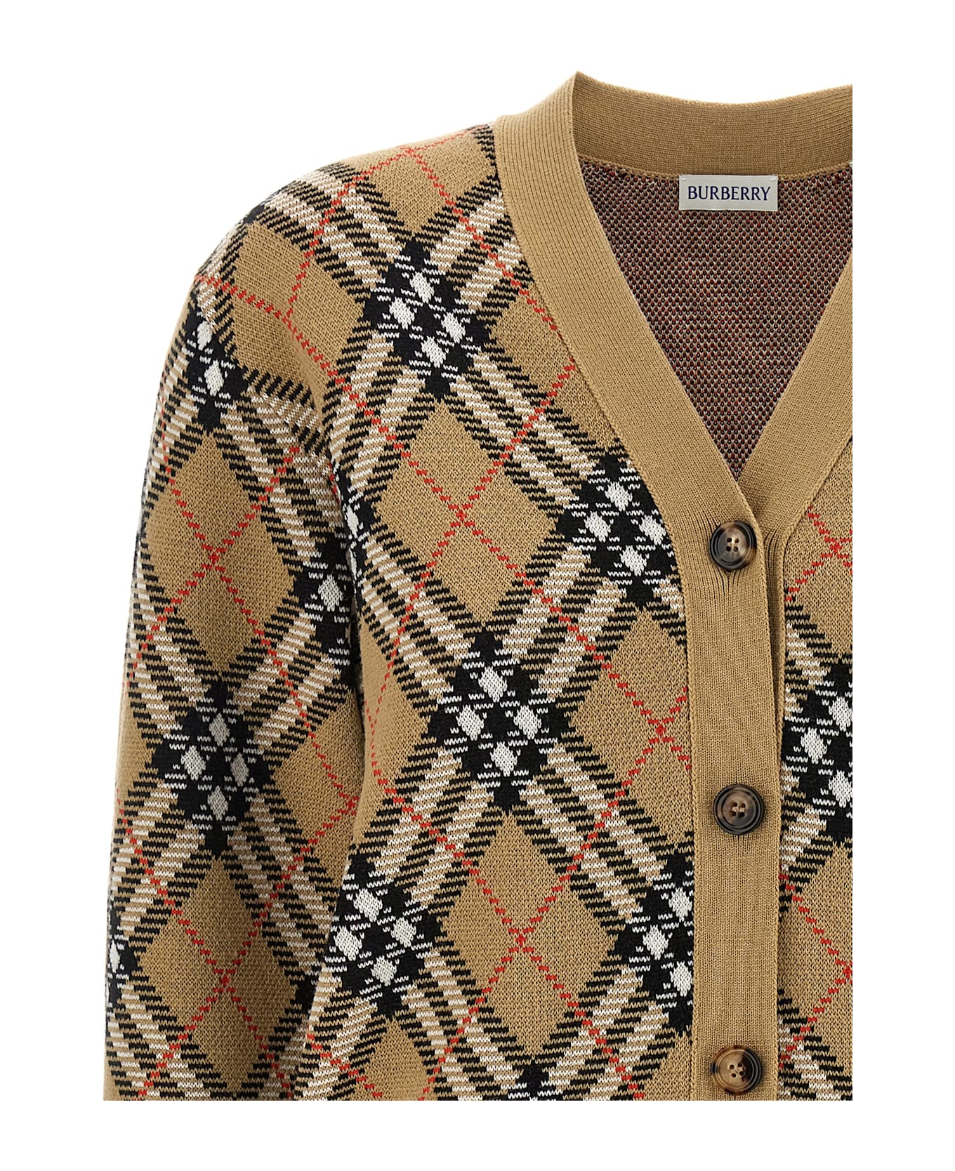 Burberry Cardigan Burberry Check - Beige
