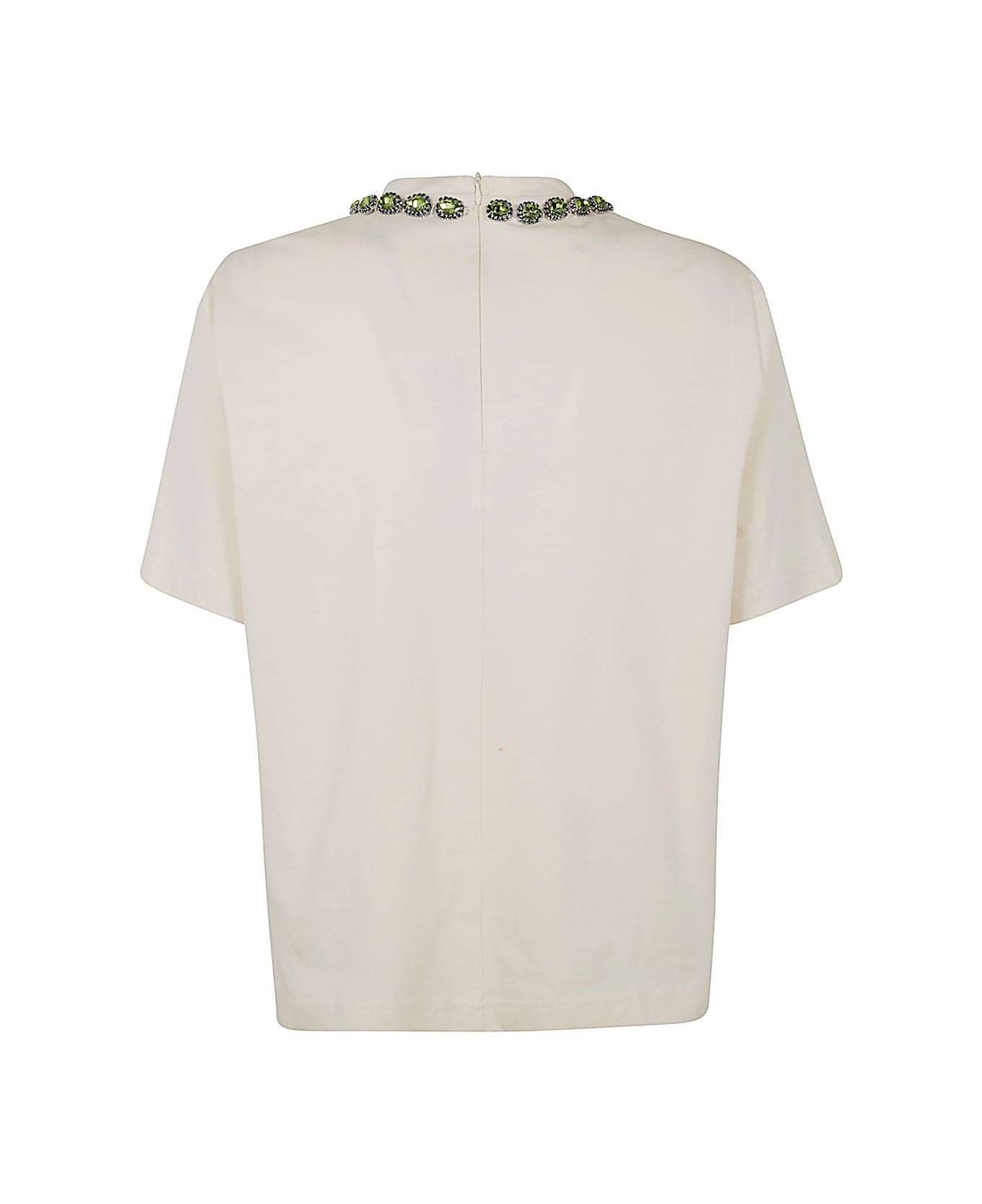 Essentiel Antwerp Galenic Embroidered T-shirt - Off White