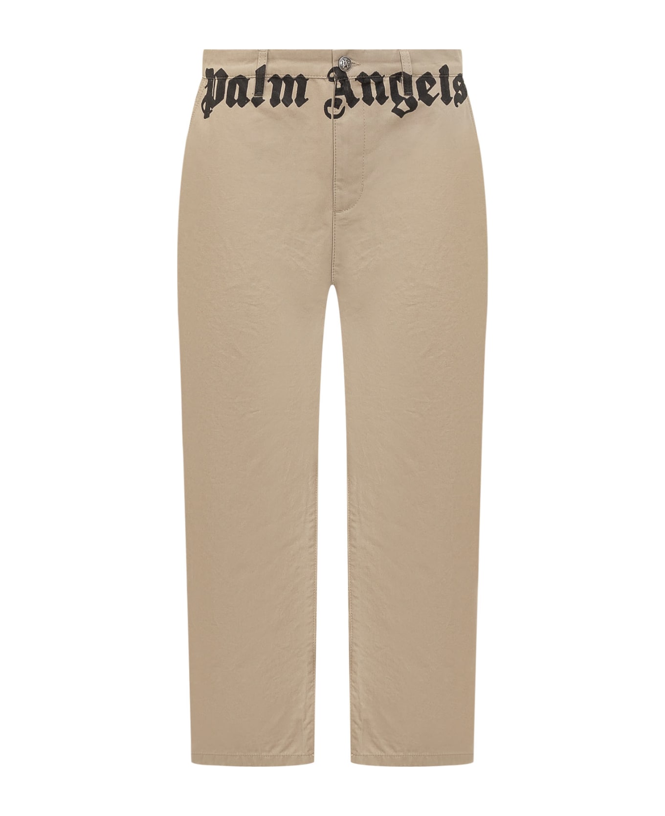 Palm Angels Chino Pants With Logo Branding - HAZELNUT OFF WHITE