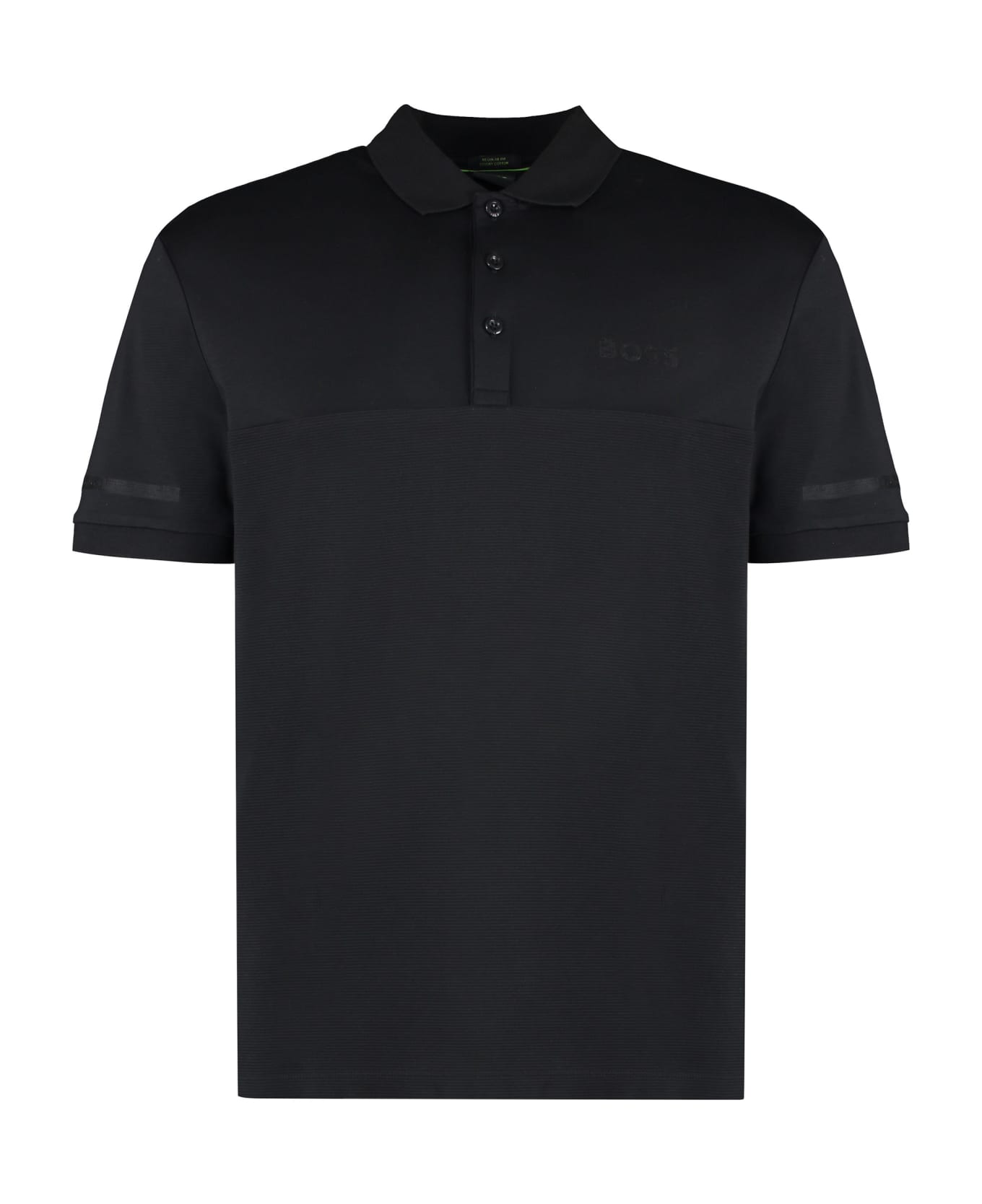 Hugo Boss Short Sleeve Cotton Polo Shirt - black