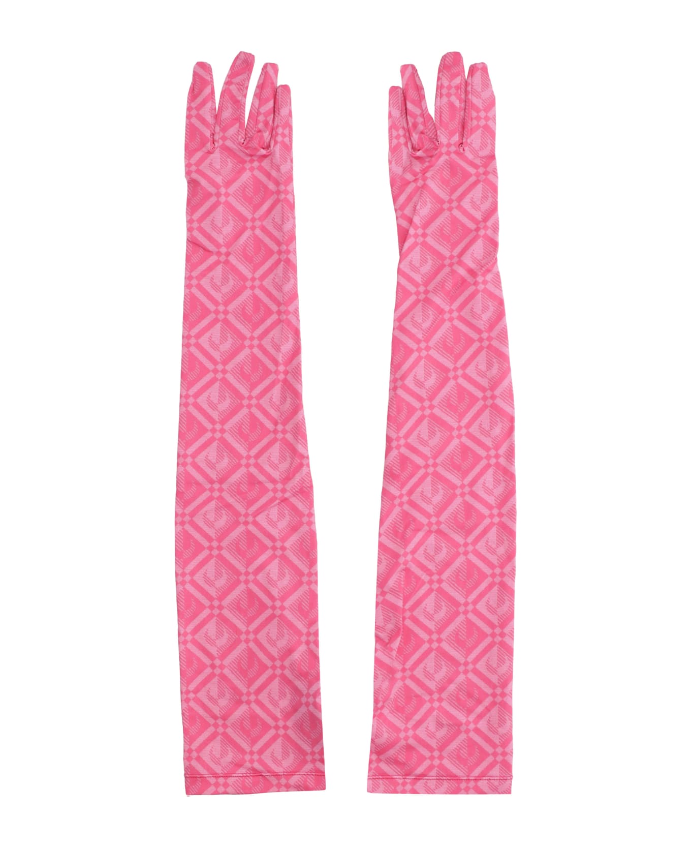 Marine Serre Printed Long Gloves - Pink
