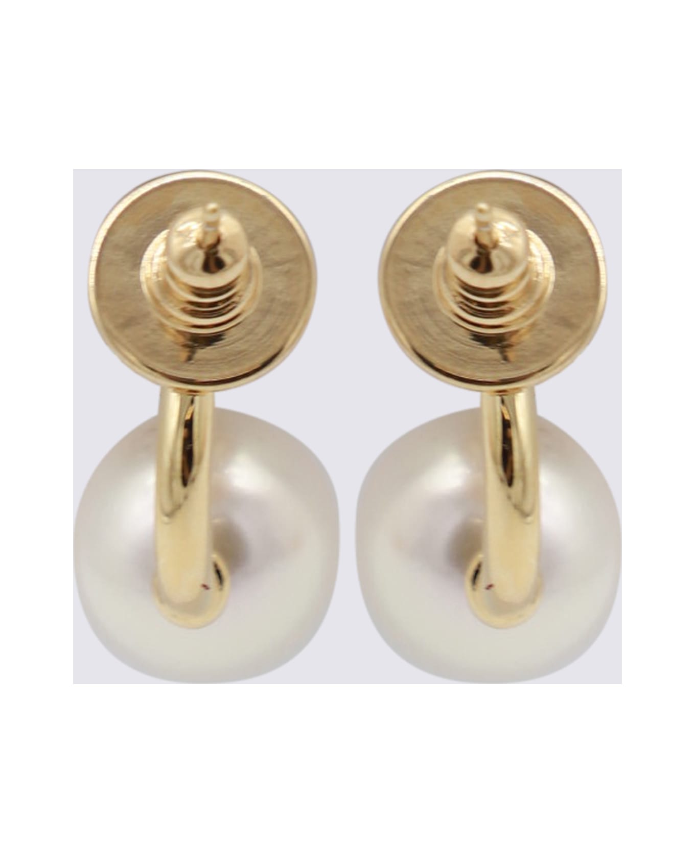 Jimmy Choo Gold Metal Earrings - GOLD/WHITE/CRYSTAL