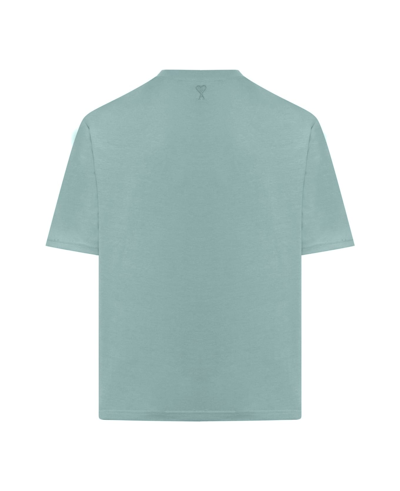 Ami Alexandre Mattiussi Paris Logo Printed Crewneck T-shirt - GREEN