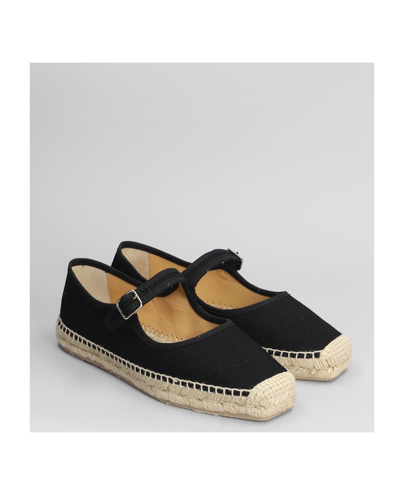 Castañer Padua-001 Espadrilles In Black Canvas - black