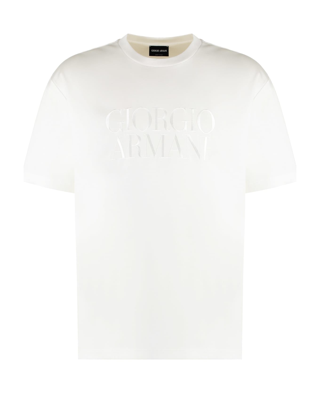 Giorgio Armani Cotton Crew-neck T-shirt - White