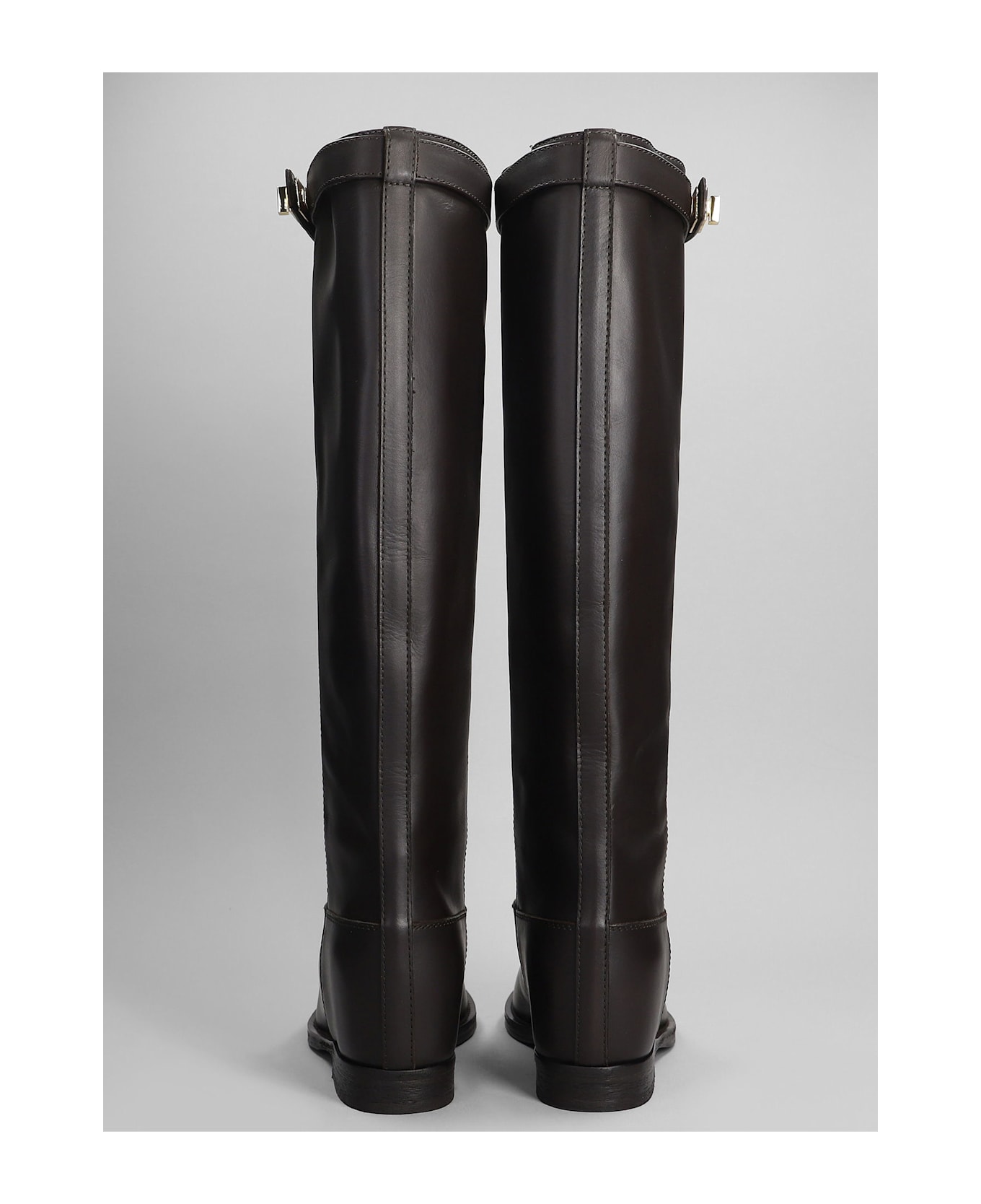 Via Roma 15 In Dark Brown Leather - dark brown