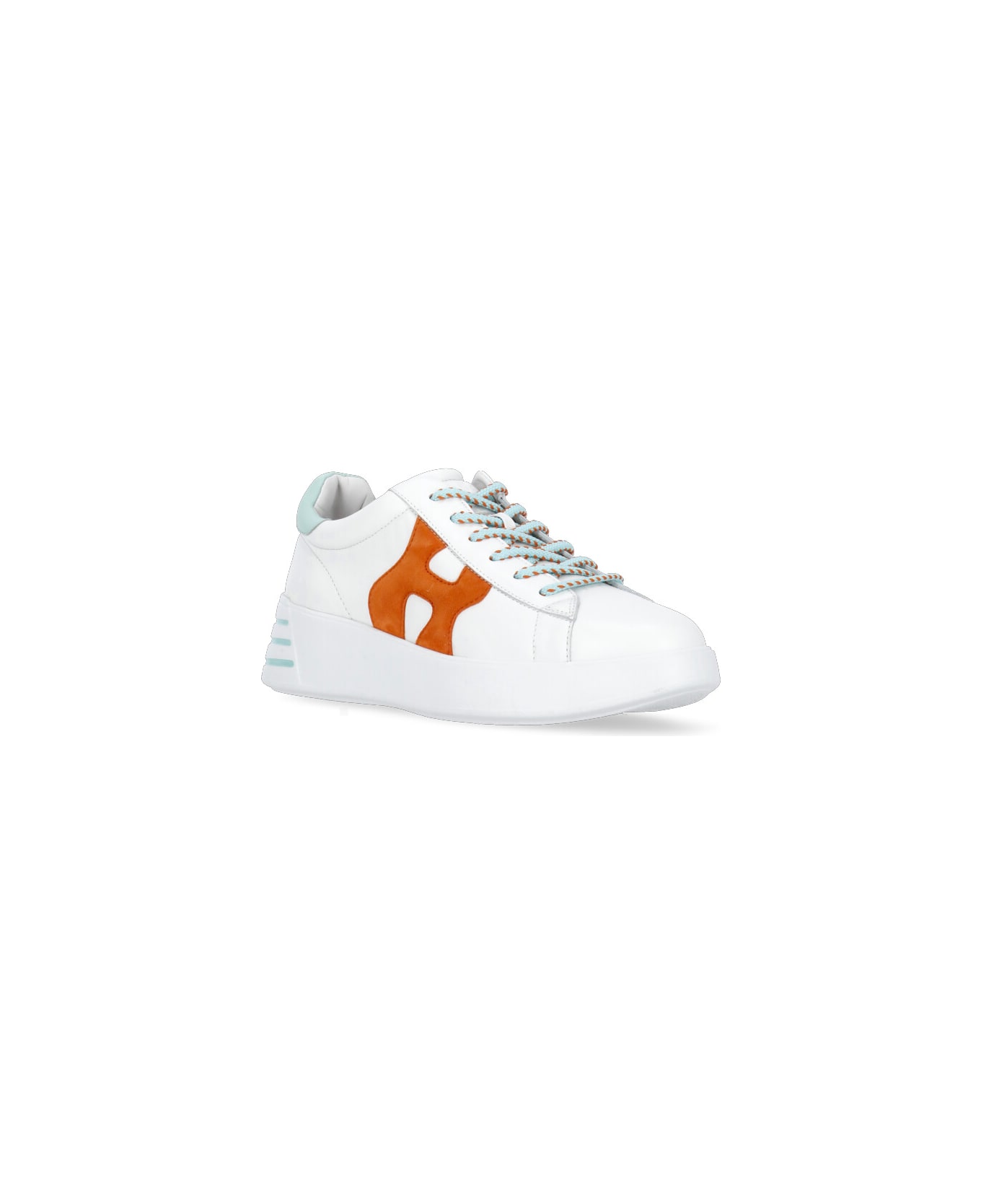 Hogan Rebel H564 Sneakers - White/light Blue/orange