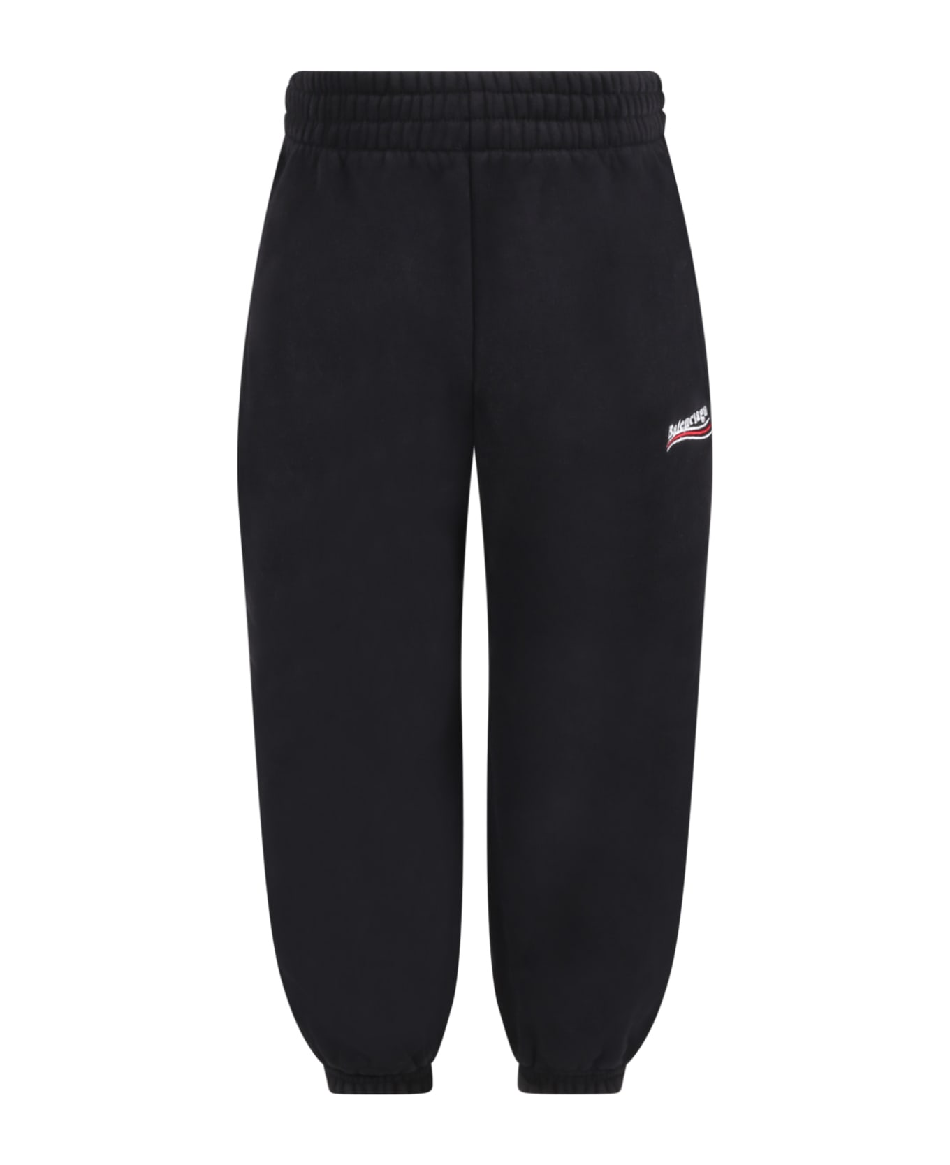 Balenciaga Black Sweatpant For Kids With Logo - Black