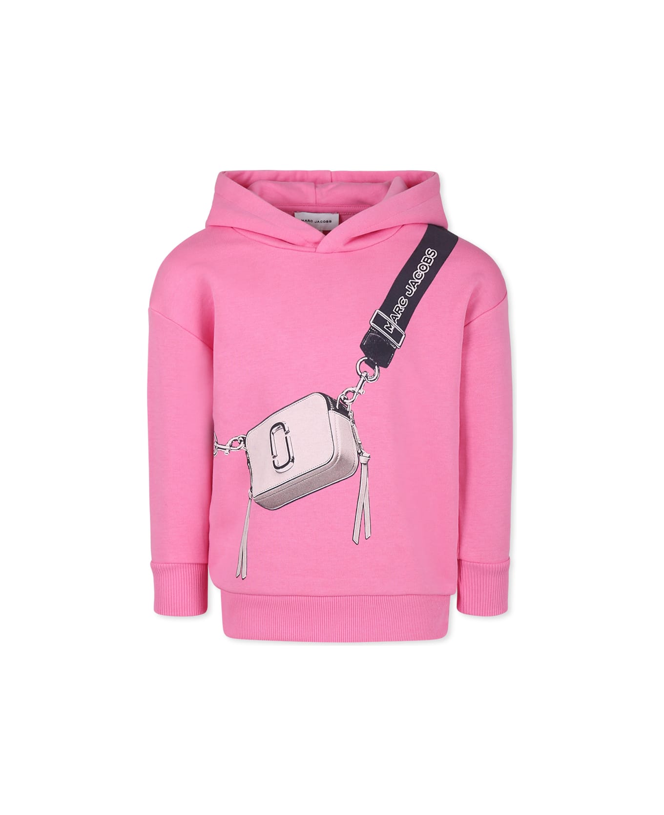 Marc Jacobs Pink Sweatshirt For Girl With Bag Print - Pink