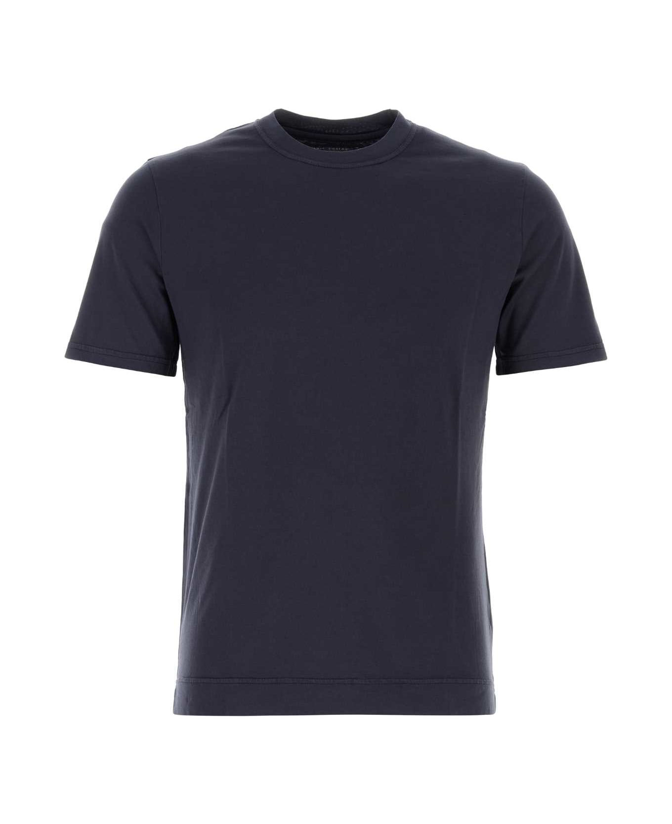 Fedeli Midnight Blue Cotton Extreme T-shirt - BLU シャツ