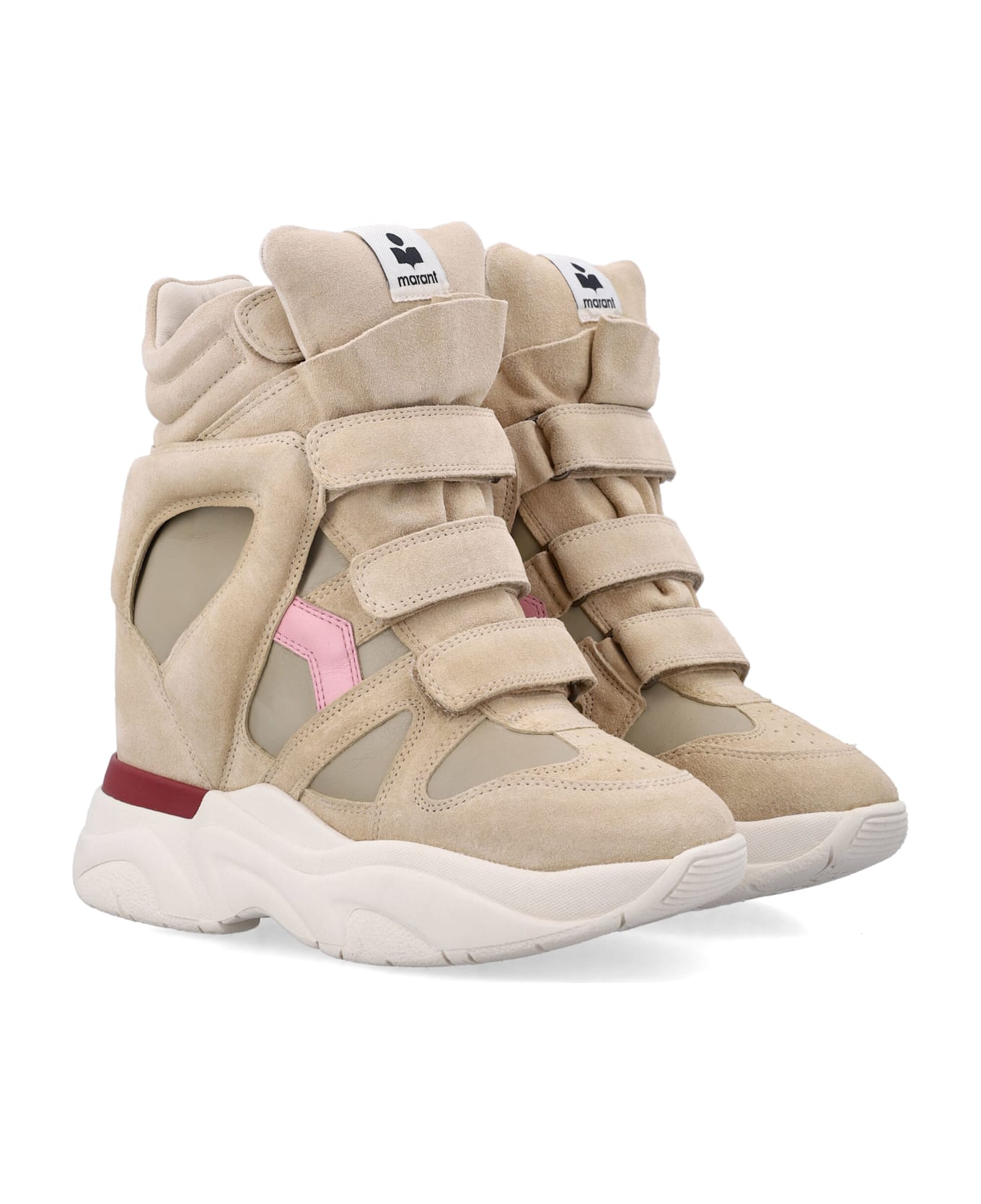 Isabel Marant Balskee High-top Wedge Sneakers - BEIGE PINK