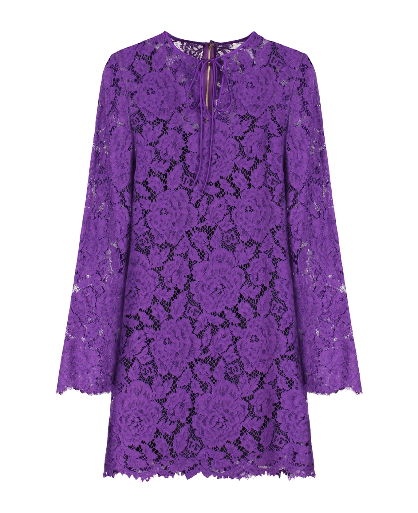 Dolce 
Gabbana Lace Mini Dress - purple