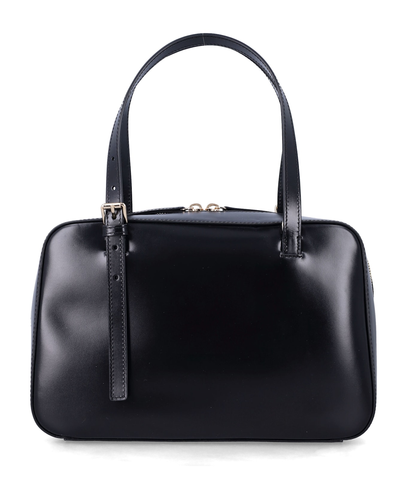 A.P.C. Virginie Leather Box Bag - BLACK