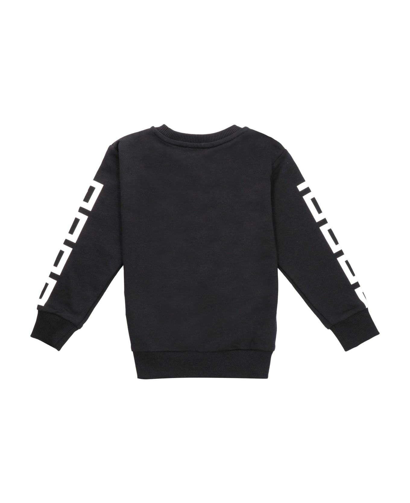 Young Versace Logo Detail Cotton Sweatshirt - black