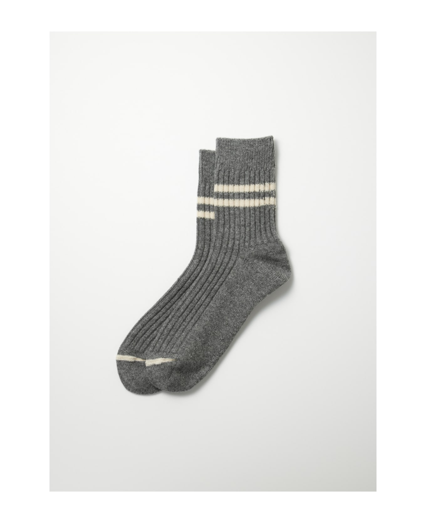 Rototo Merino Lambs Wool Stripe - Gray 靴下