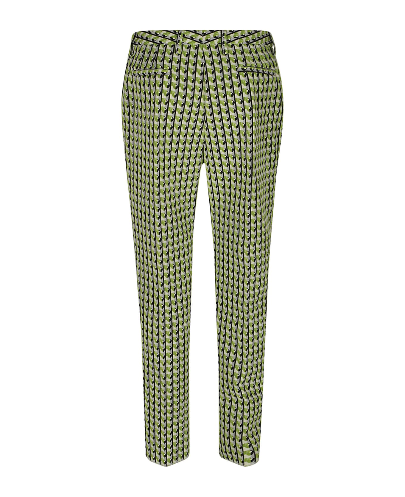 Etro All-over Printed Slim Trousers - Green