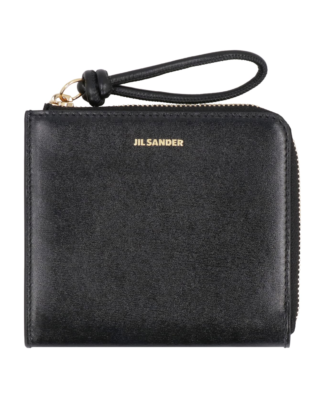 Jil Sander Giro Leather Card Holder - black
