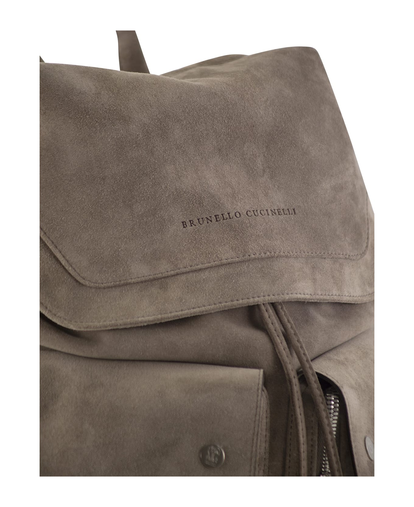 Brunello Cucinelli Suede Backpack - Turtledove バックパック