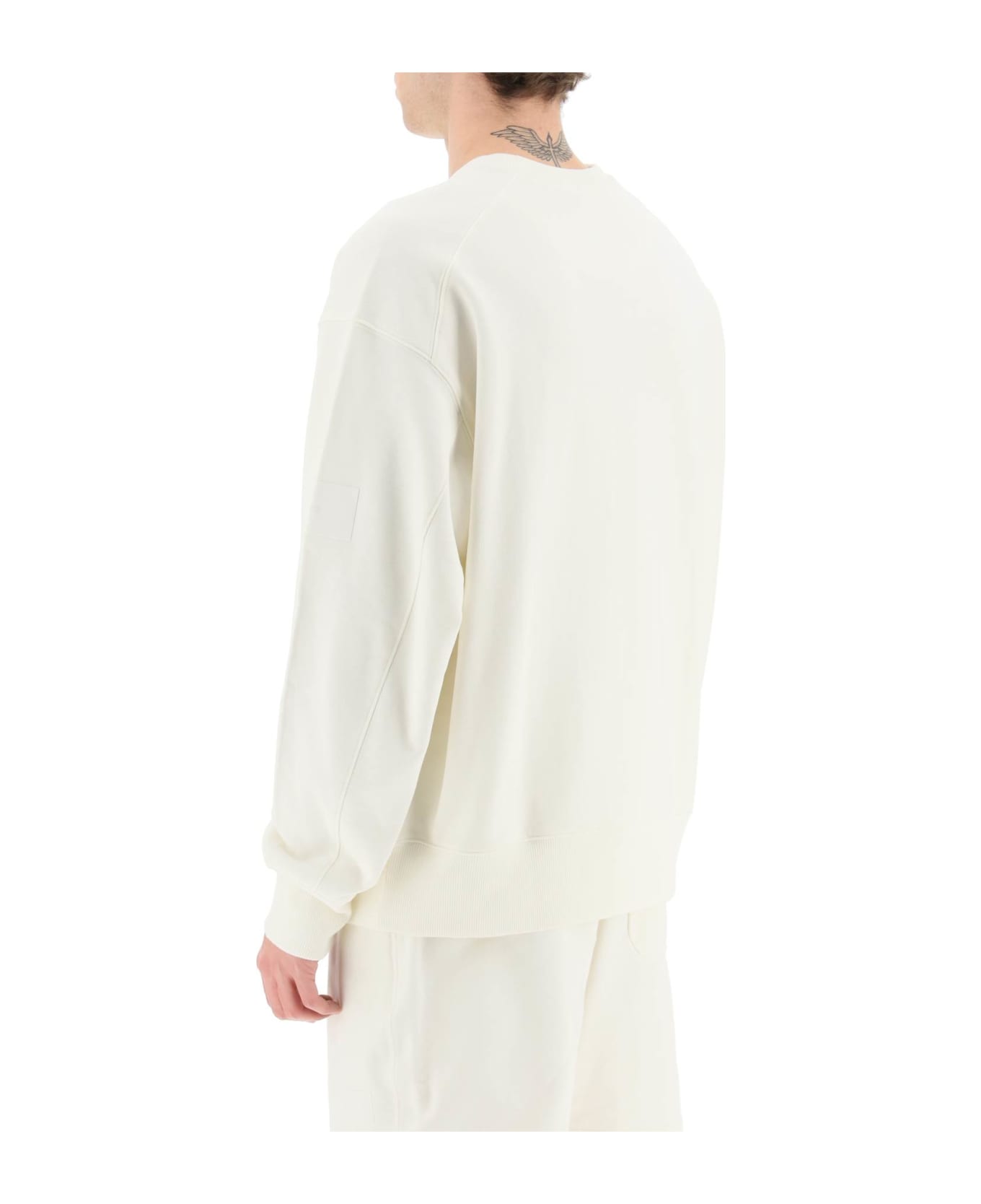Y-3 Crew Sweatshirt In White Cotton - OFFWHITE