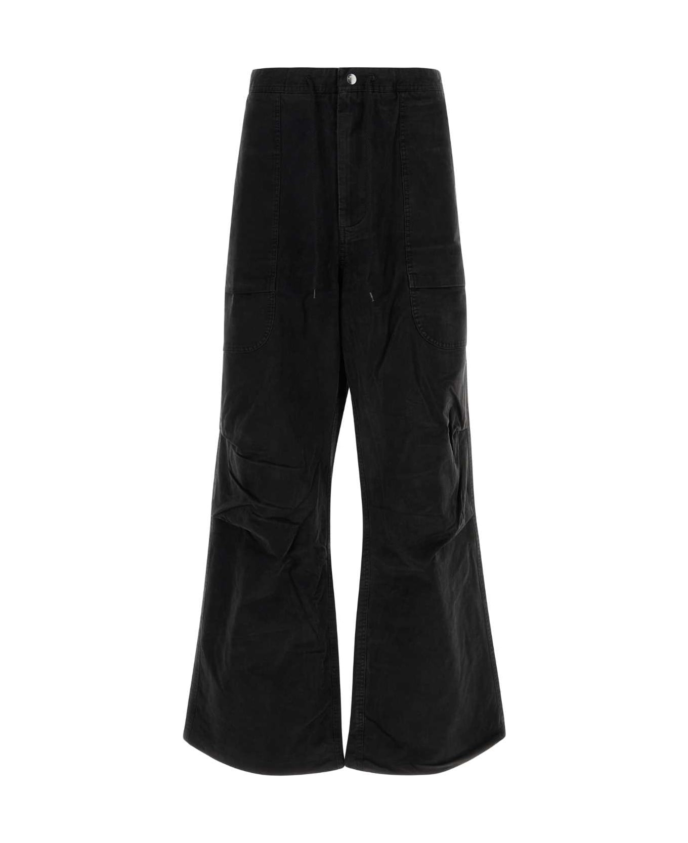 Entire Studios Black Cotton Barren Pant - Ir Iron