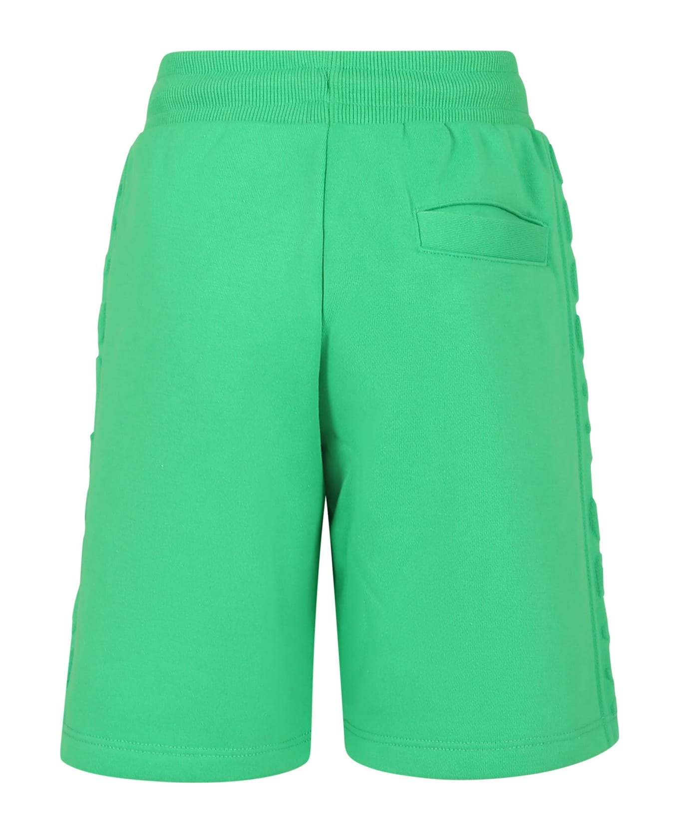 Little Marc Jacobs Green Shorts For Boy With Logo - Green