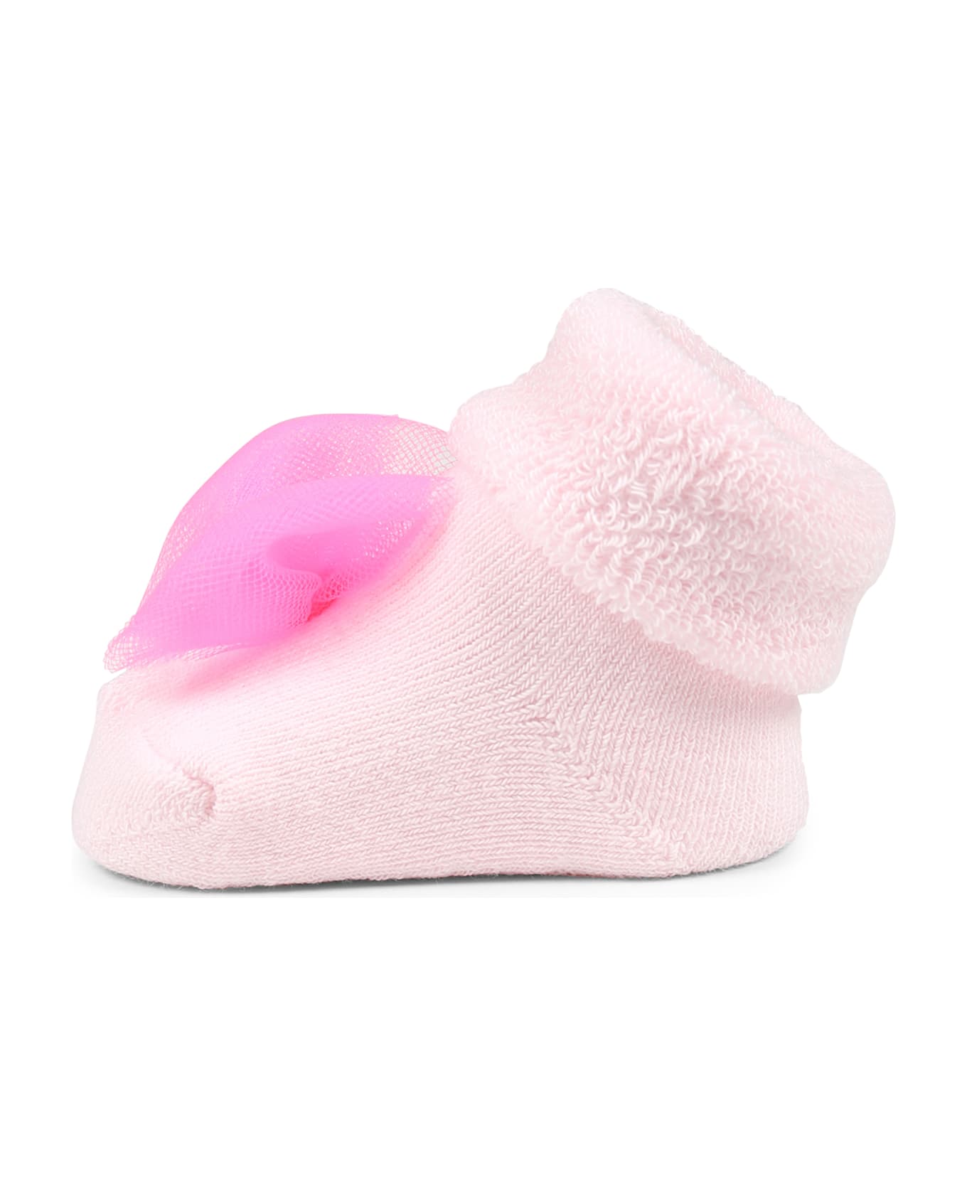 Billieblush Pink Slippers For Baby Girl With Bow - Pink
