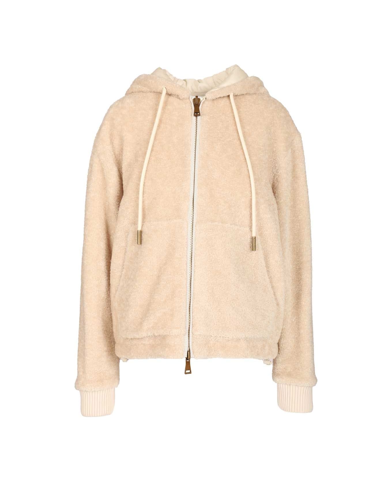 Moncler Reversible Padded Hoodie - WHITE