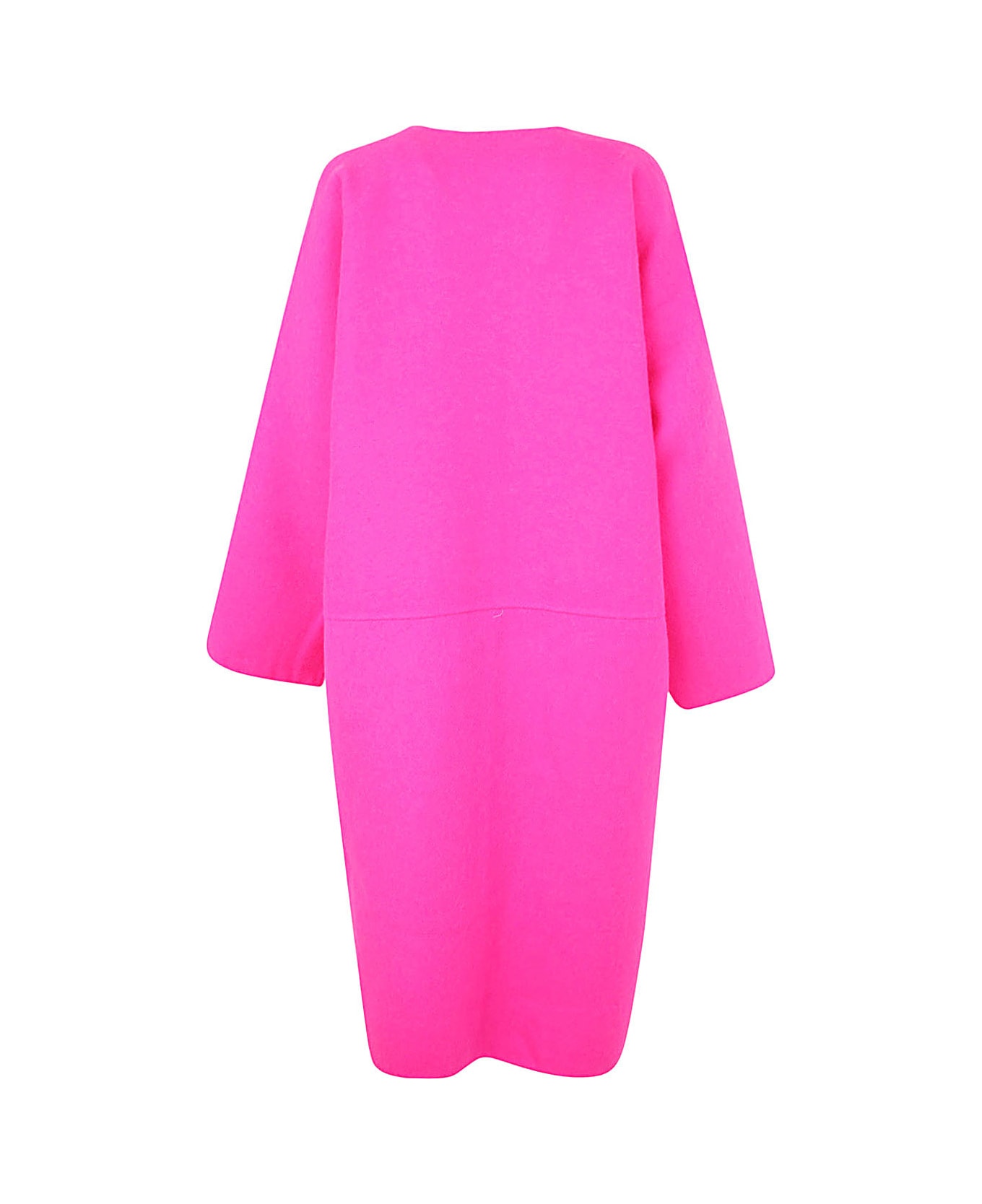 Sofie d'Hoore Double Face Coat With Slit Front Pockets - Fuchsia Snow