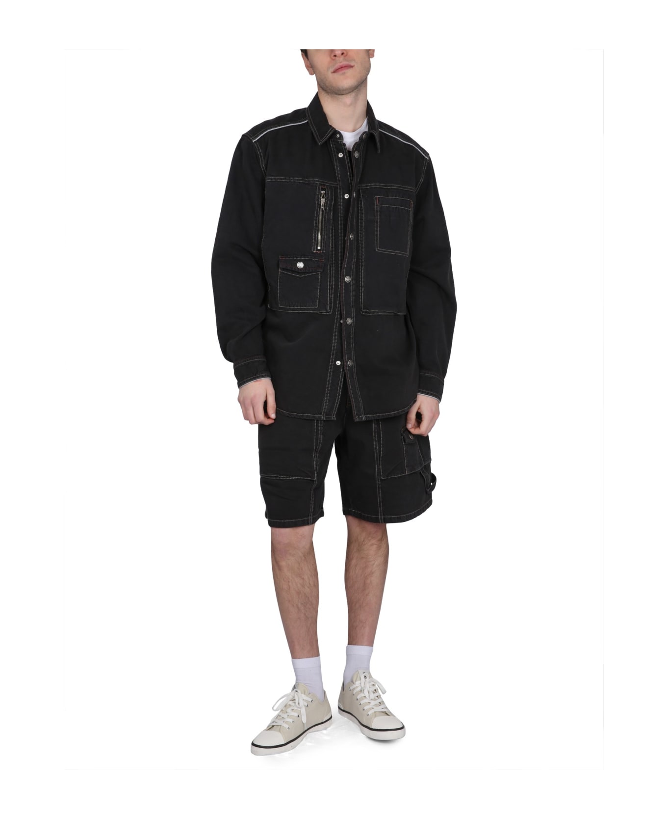 Isabel Marant Peio Denim Bermuda Shorts - BLACK