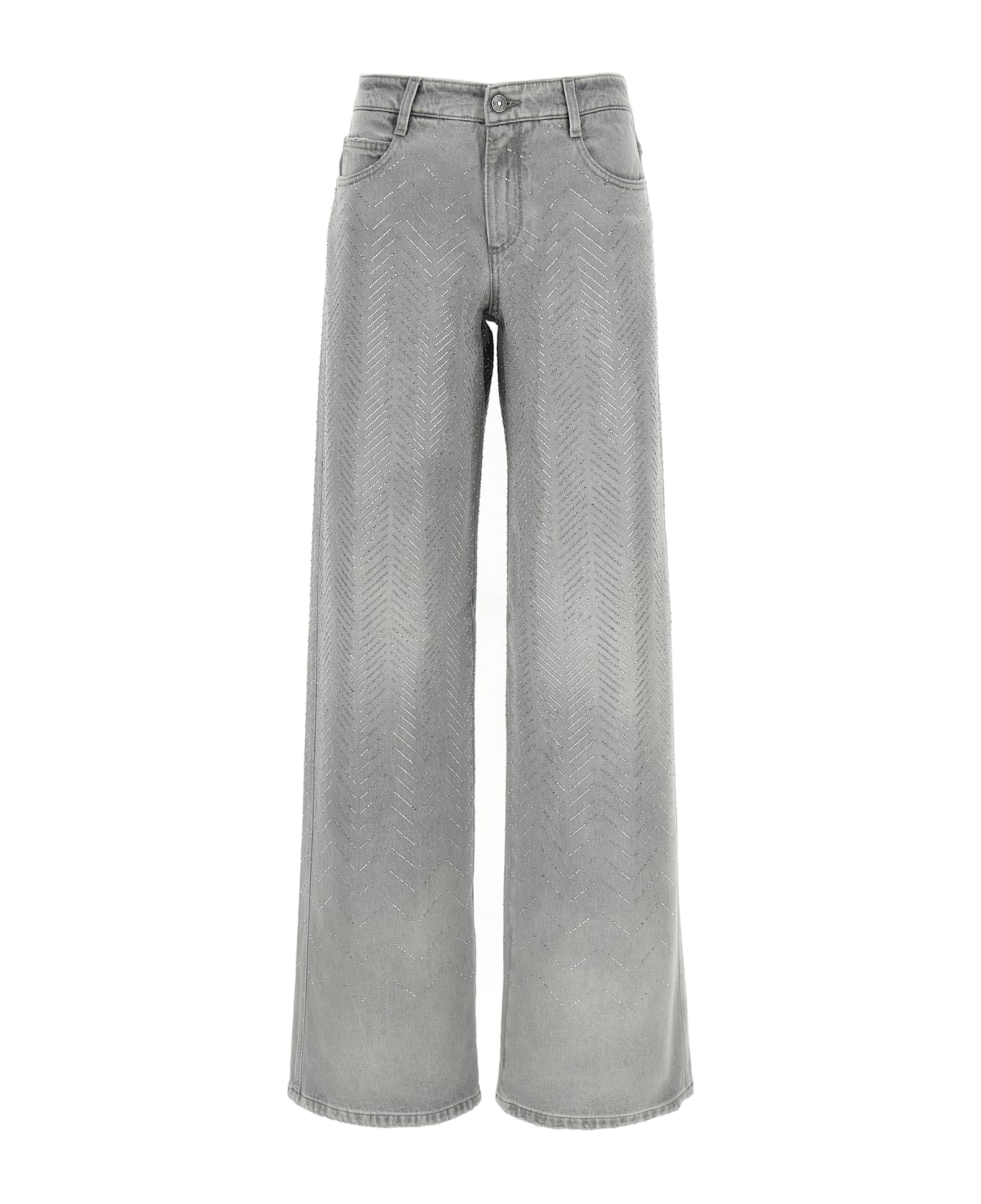 Ermanno Scervino Rhinestone Jeans - Gray