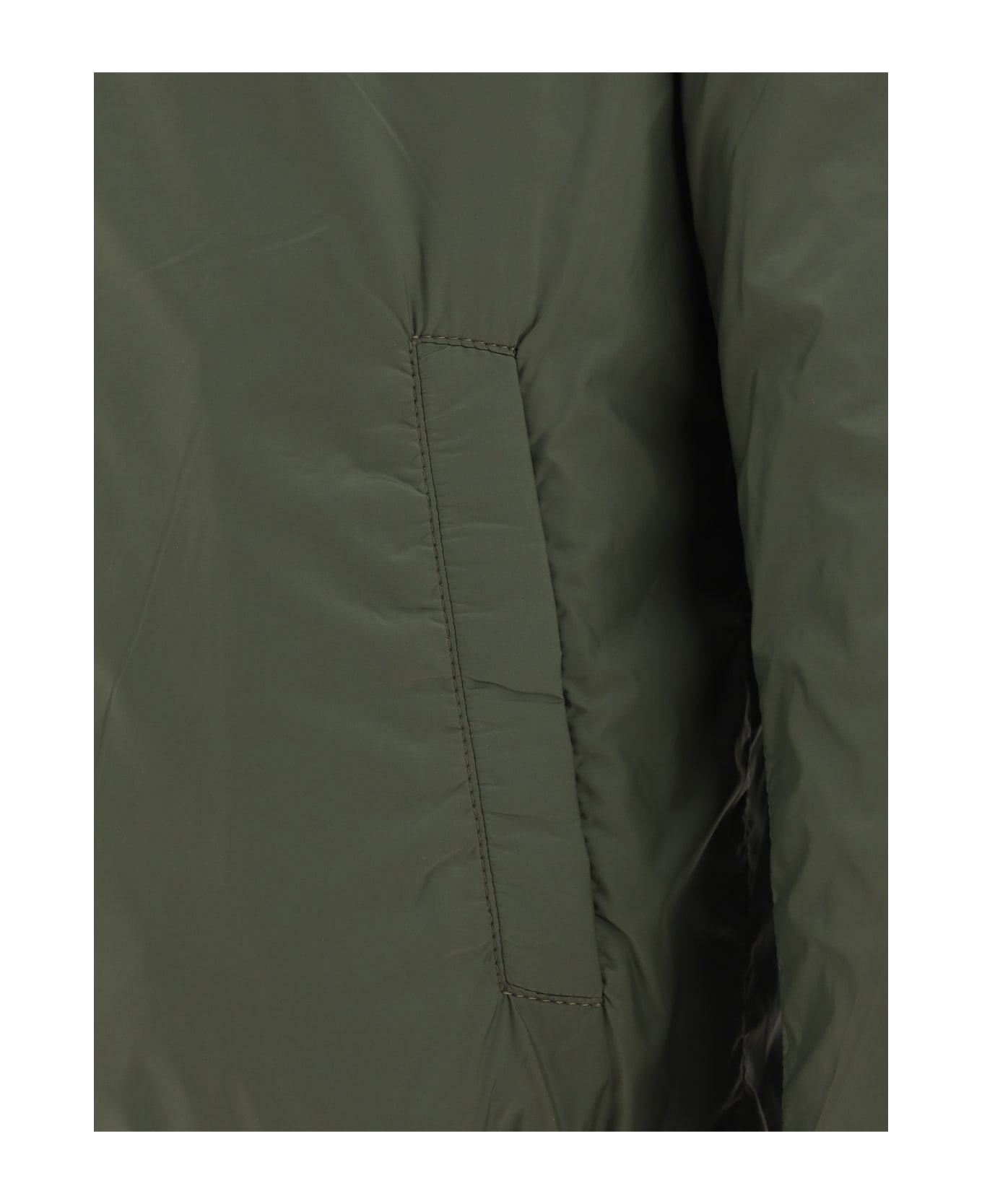 D'Amico Leather Dominic Reversible Jacket - Drum Dyed+nylon+nylon Nero/militare ジャケット
