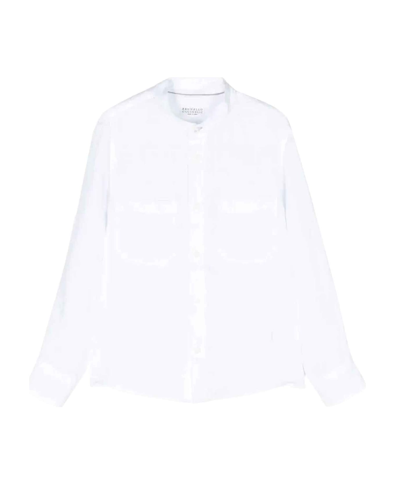 Brunello Cucinelli White Shirt Boy - Bianco
