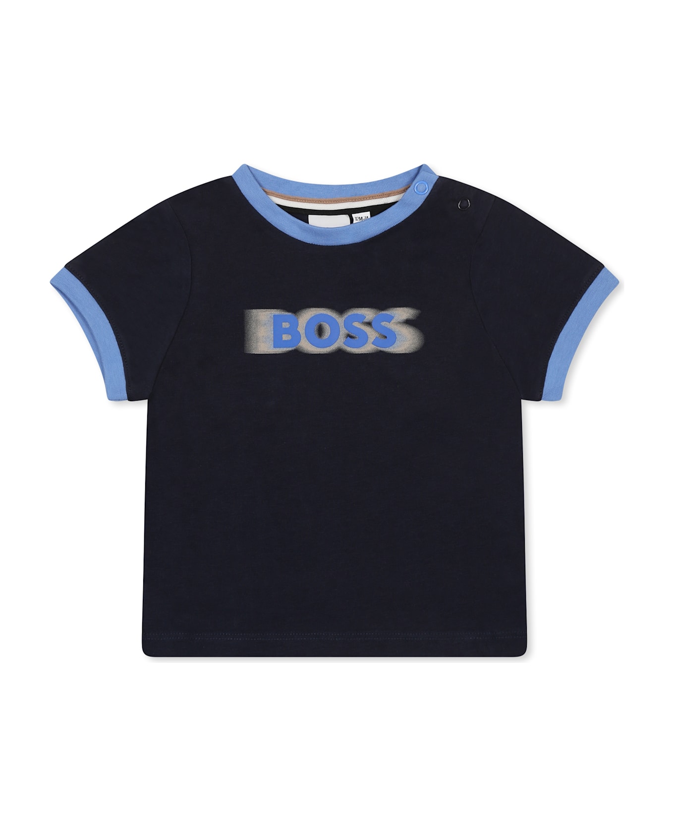 Hugo Boss Blue T-shirt For Baby Boy With Logo - Blue