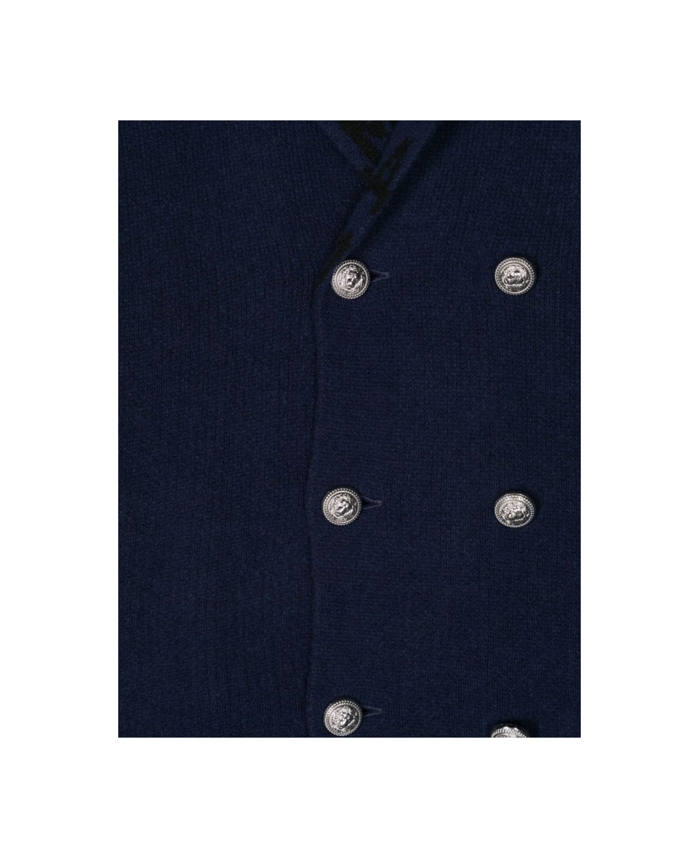 Balmain Short Double-breasted Coat - BLACK コート＆ジャケット