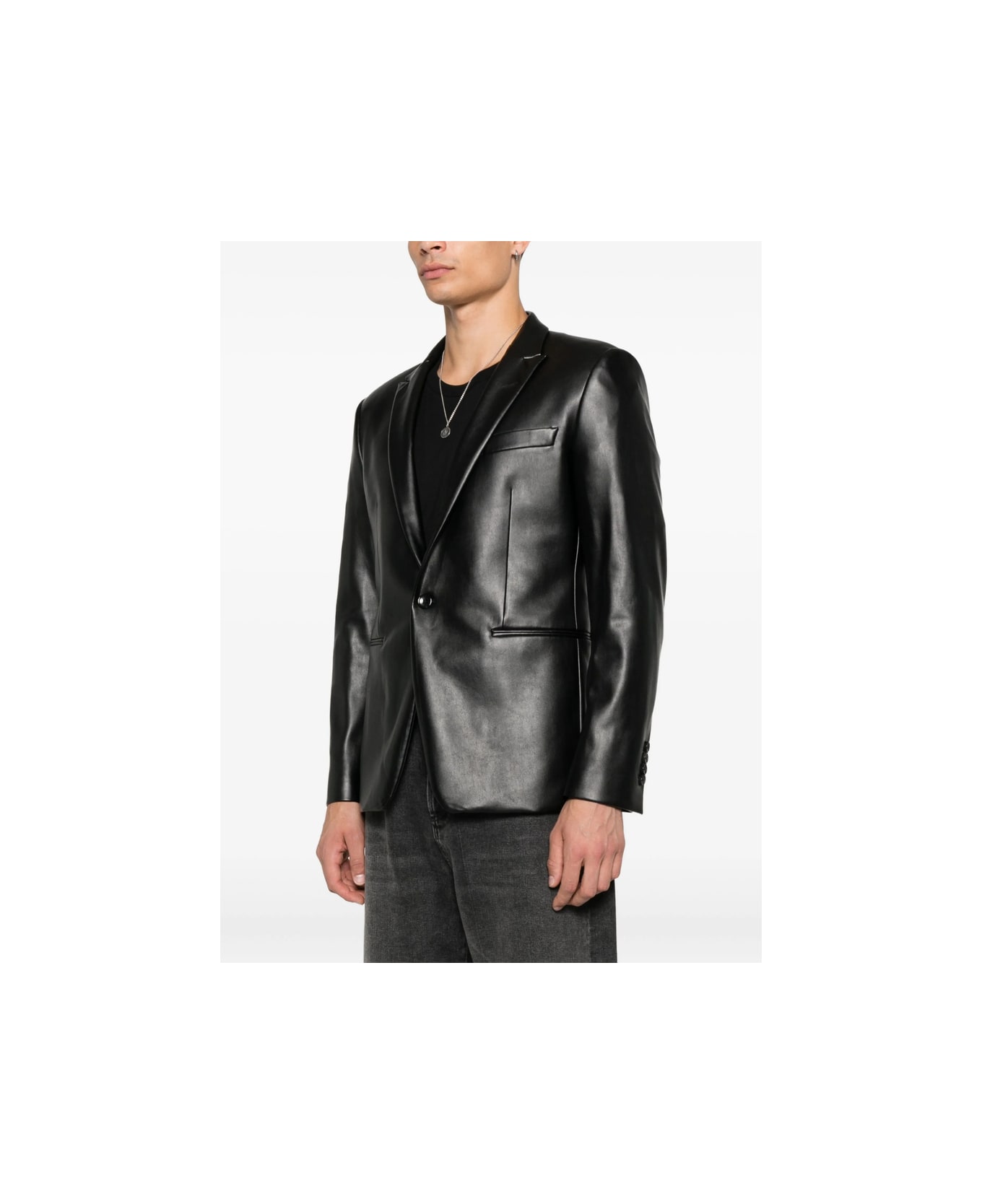 Reveres 1949 Leather Jacket - BLACK