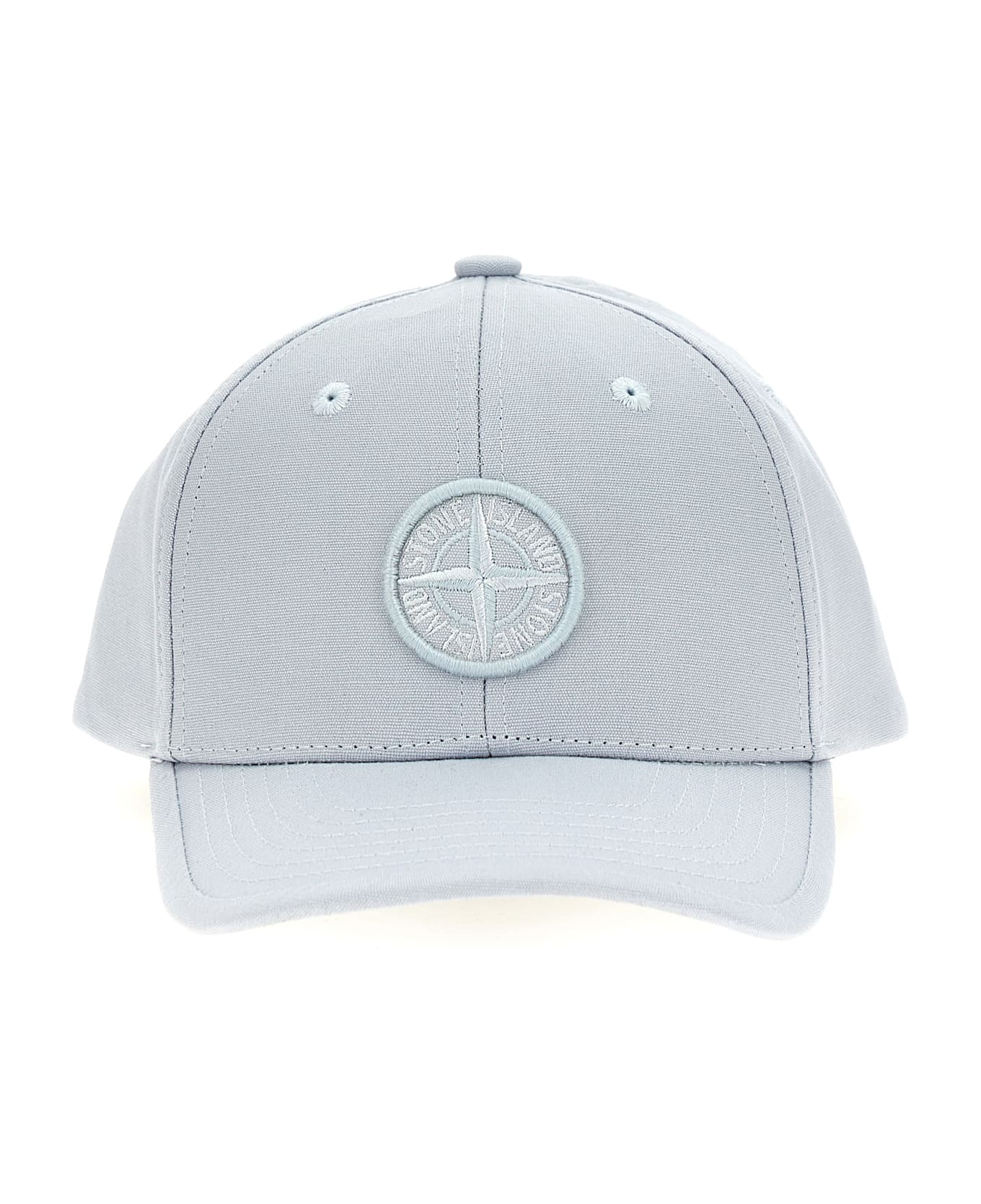 Stone Island Junior Logo Embroidery Cap - Light Blue
