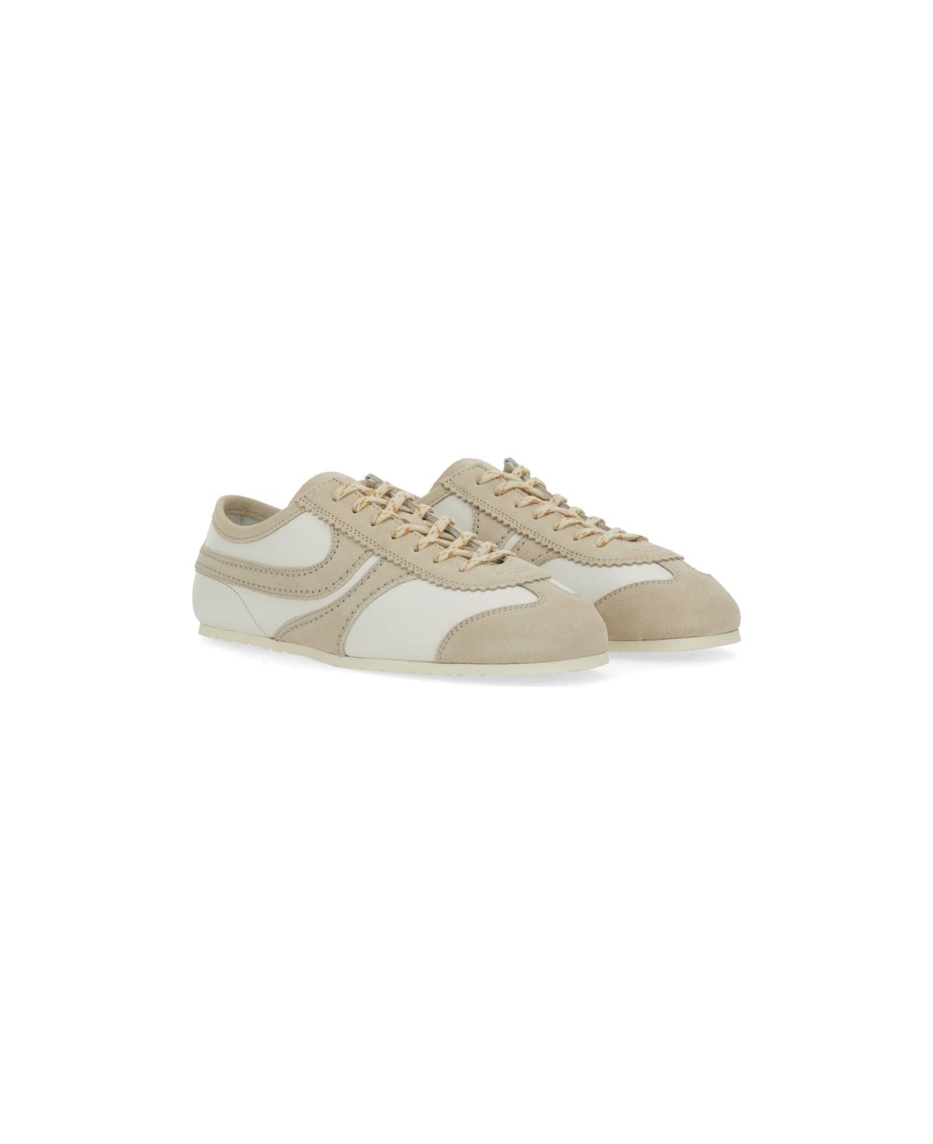 Dries Van Noten Leather Sneaker - WHITE