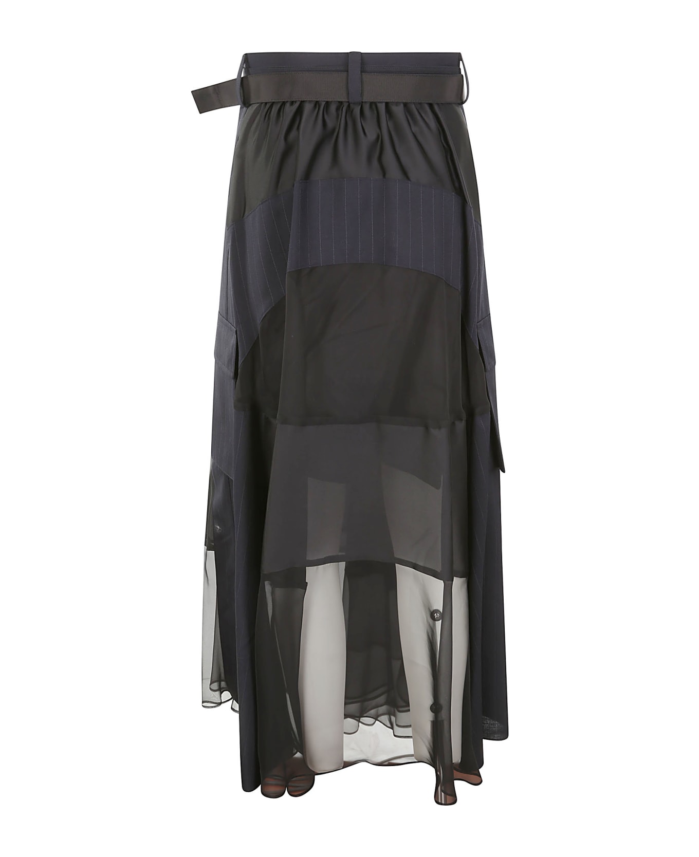 Sacai Chalk Stripe Skirt - NAVY スカート