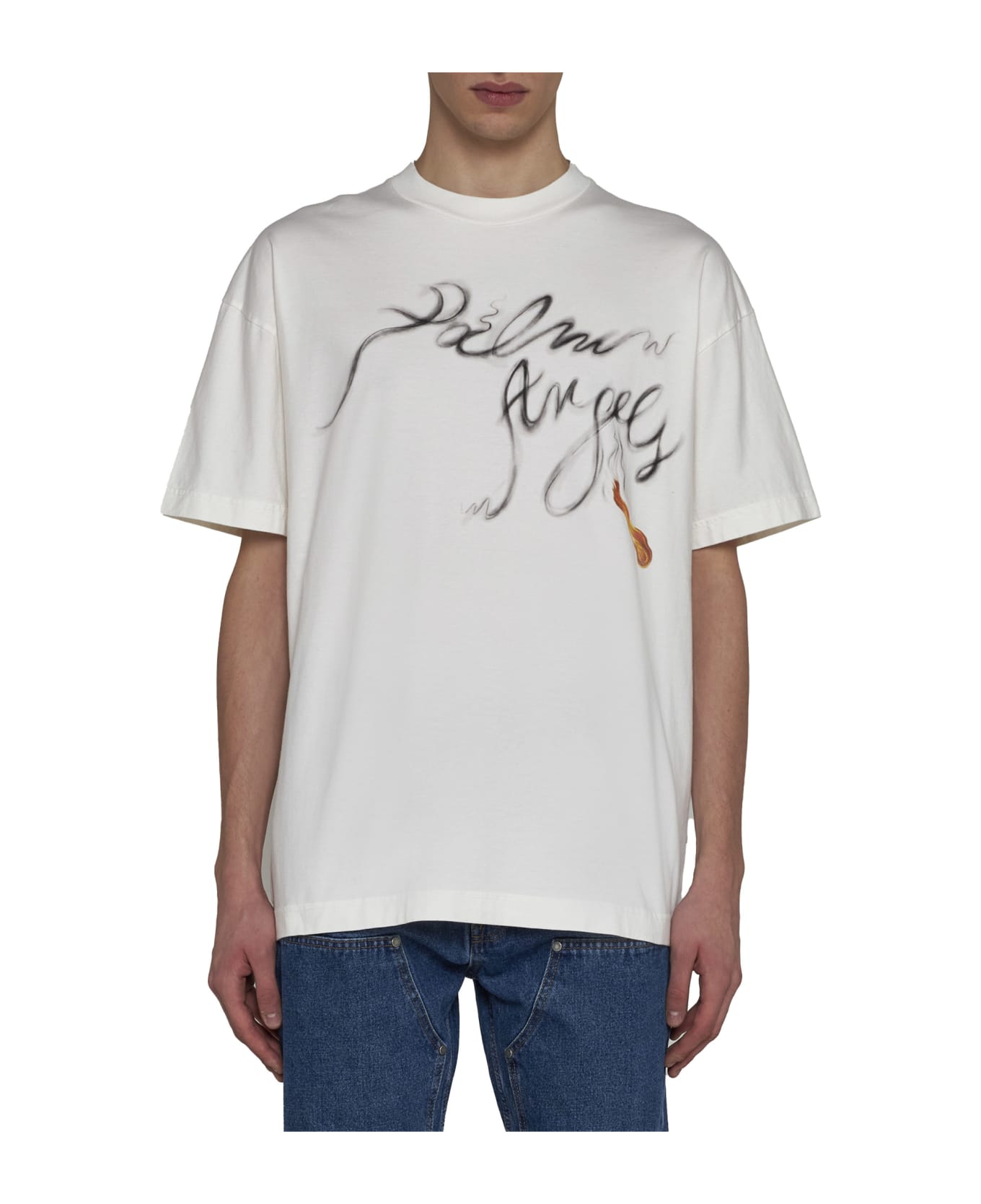 Palm Angels Foggy Pa T-shirt - Off White Black