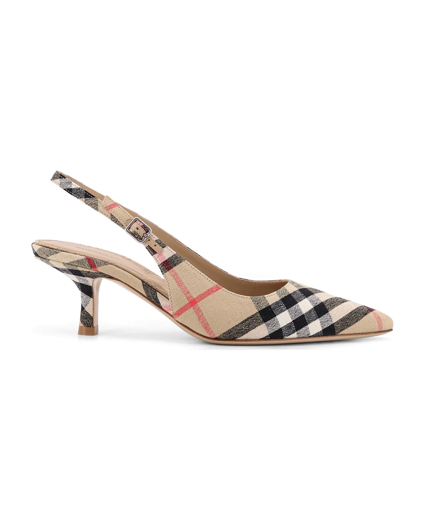 Burberry Dame Décolleté With Check Motif - SAND IP CHECK